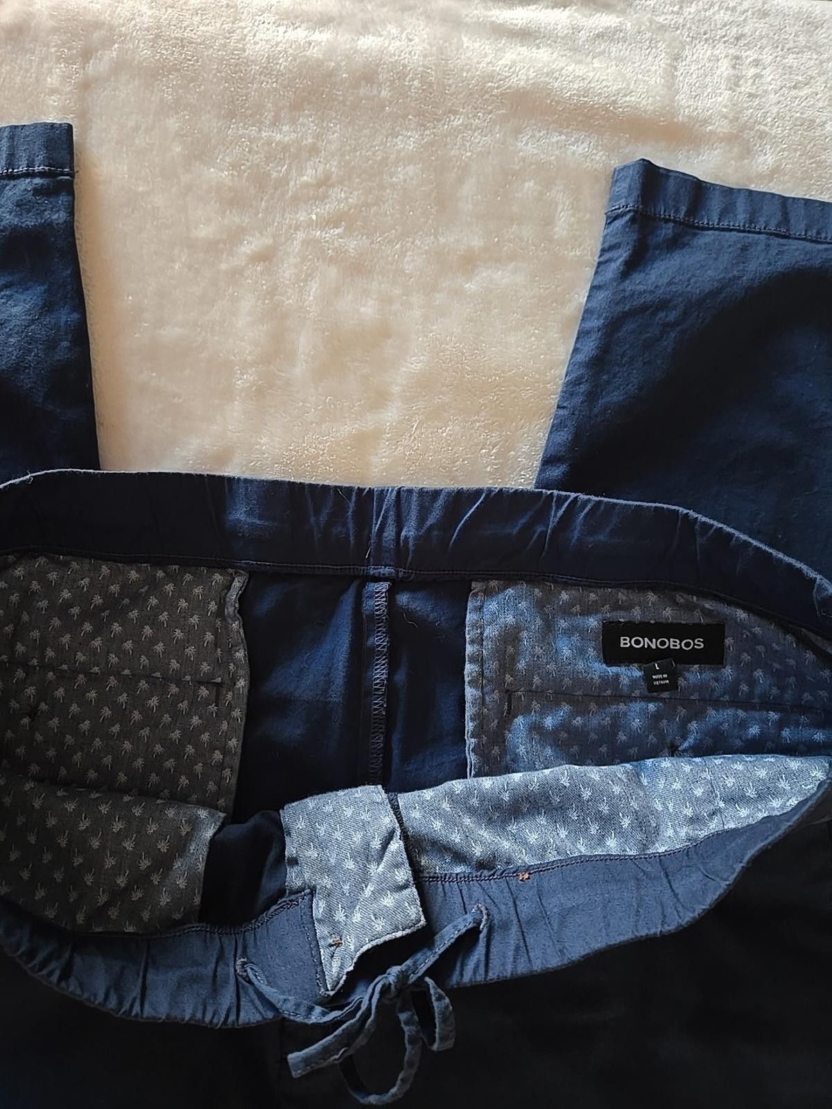 Bonobos Bonobos Men's Size 36 x 27 Drawstring Flat Front Pants Blue Size US 36 / EU 52 - 6 Thumbnail