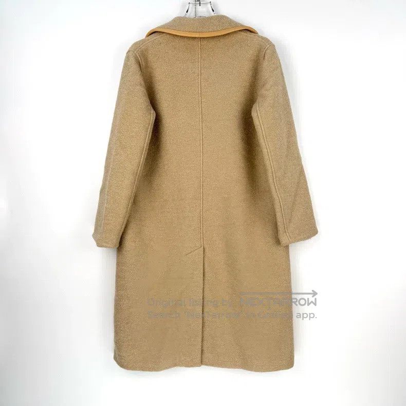 Hermes Hermes Camel Leather Patch Camel Hair Tweed Coat Size XS / US 0-2 / IT 36-38 - 4 Thumbnail