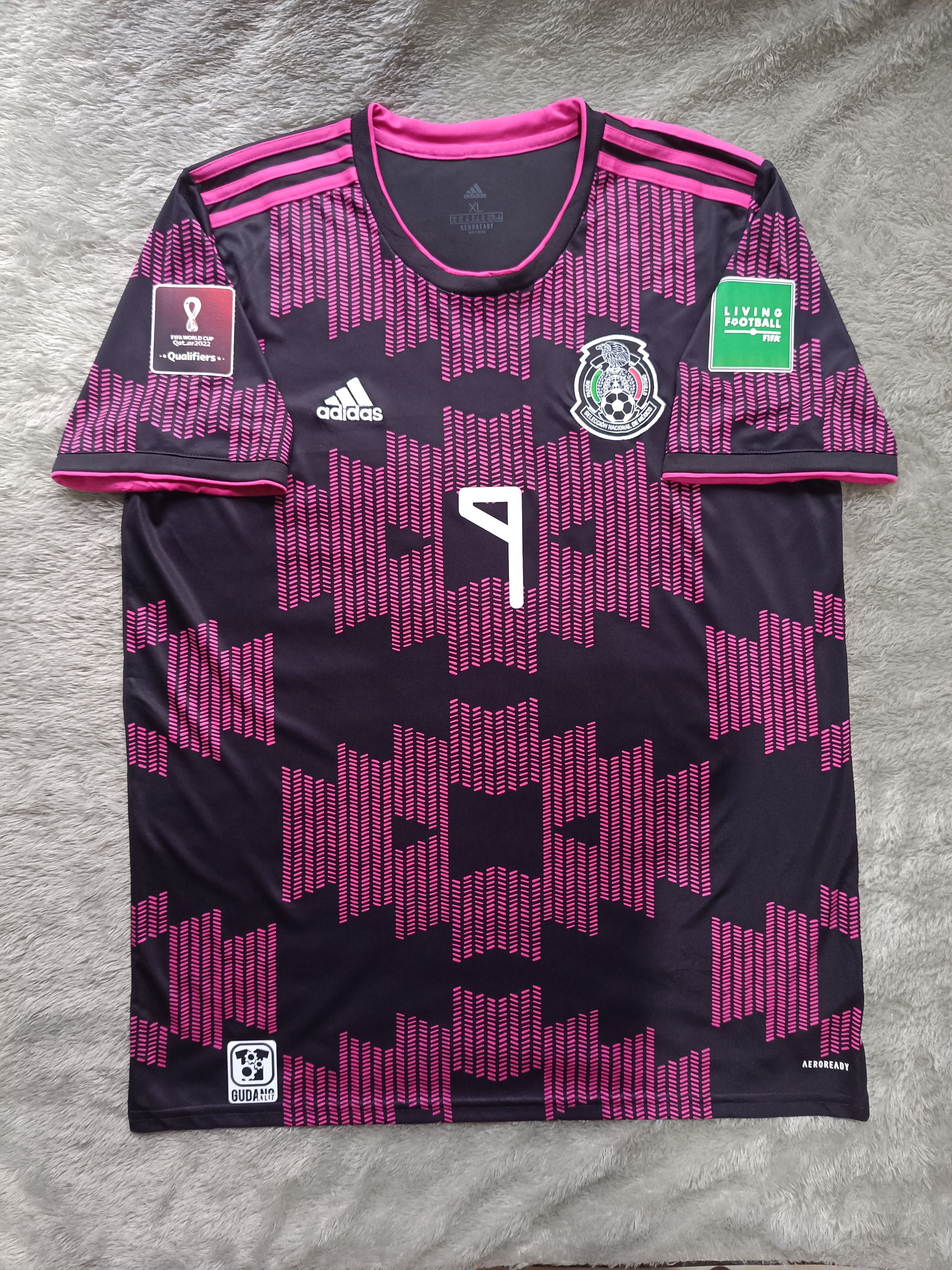 Image of Adidas x Soccer Jersey Mexico 2020 Away Kit in Black Purple, Men's (Size XL)