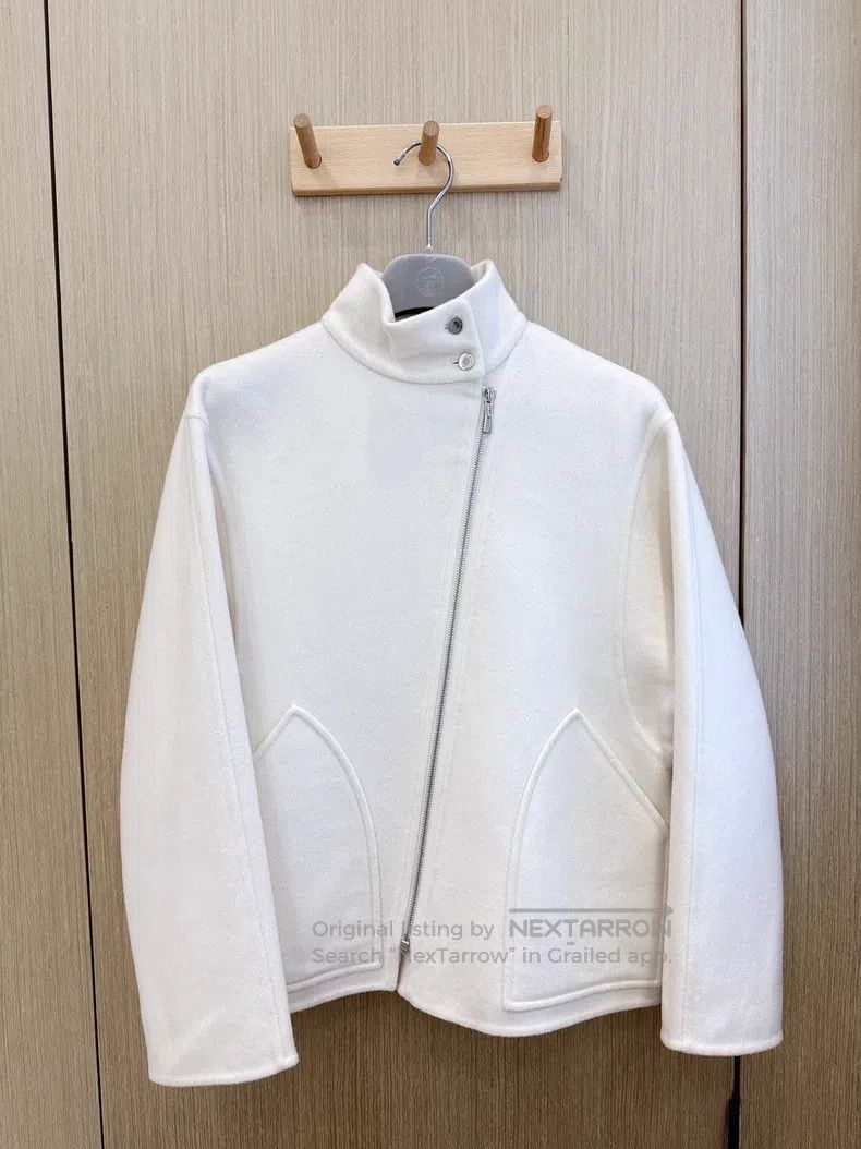 Hermes Hermes Beige 100% Cashmere Coat Jacket Size XXS / US 00 / IT 34 - 2 Thumbnail