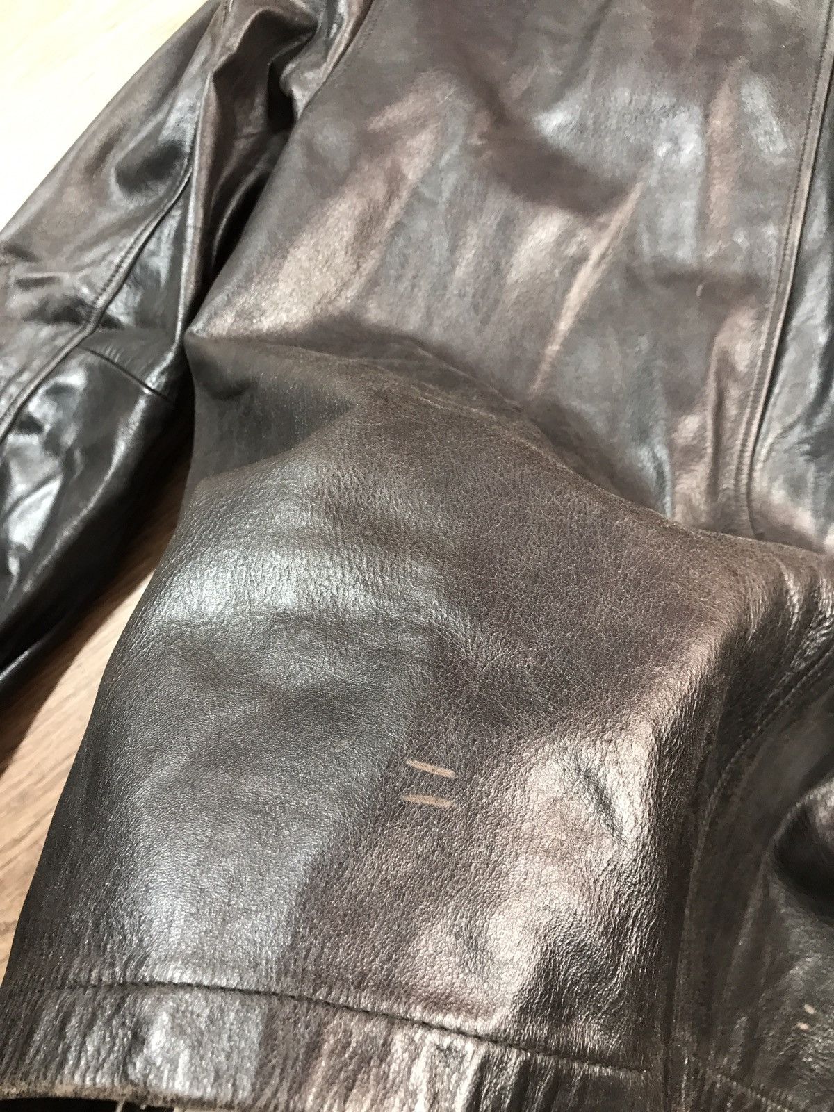 Gap Vintage Distressed Gap Leather Bicker Jacket Size US M / EU 48-50 / 2 - 17 Thumbnail
