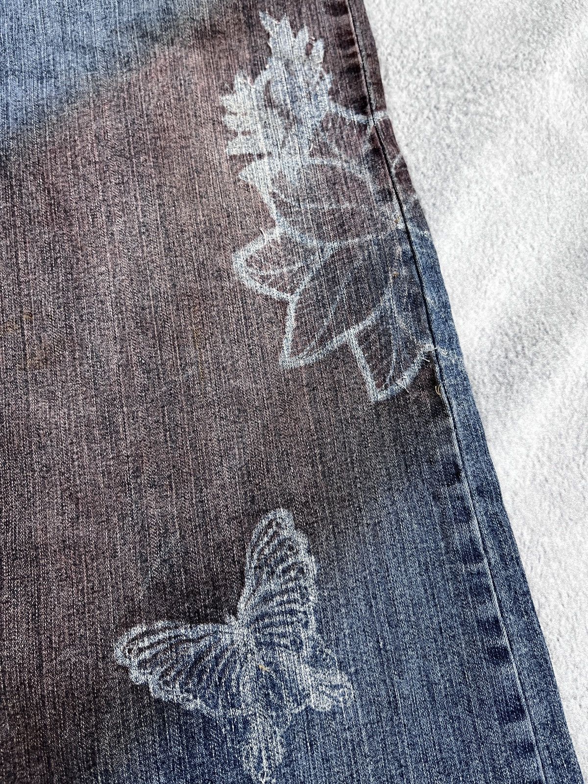 Japanese Brand × Vintage VintageY2K Flared low rise patchwork faded bootcut jeans Size 29" - 12 Thumbnail