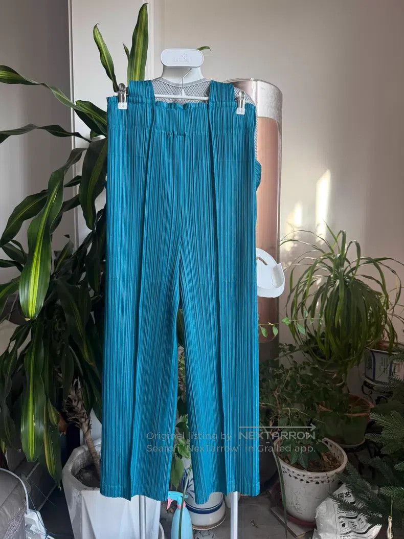 Issey Miyake Issey Miyake Turquoise Green Dress Size M / US 6-8 / IT 42-44 - 2 Thumbnail