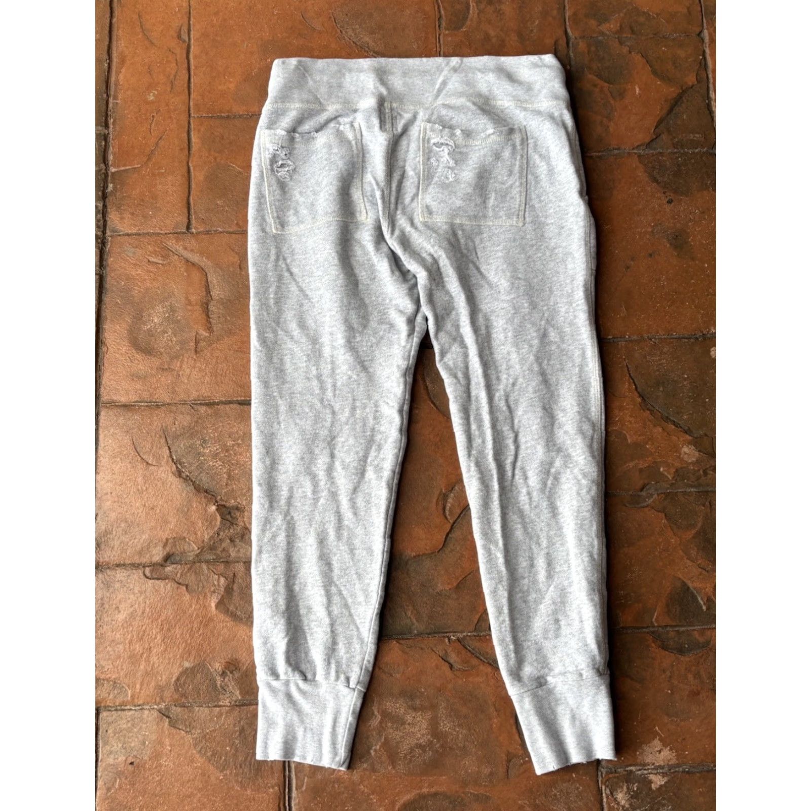 Vintage NSF Distressed Jogger Sweatpants Pants Women's Medium Gray USA Casual Elastic Waist Pockets Size 32" / US 10 / IT 46 - 3 Thumbnail