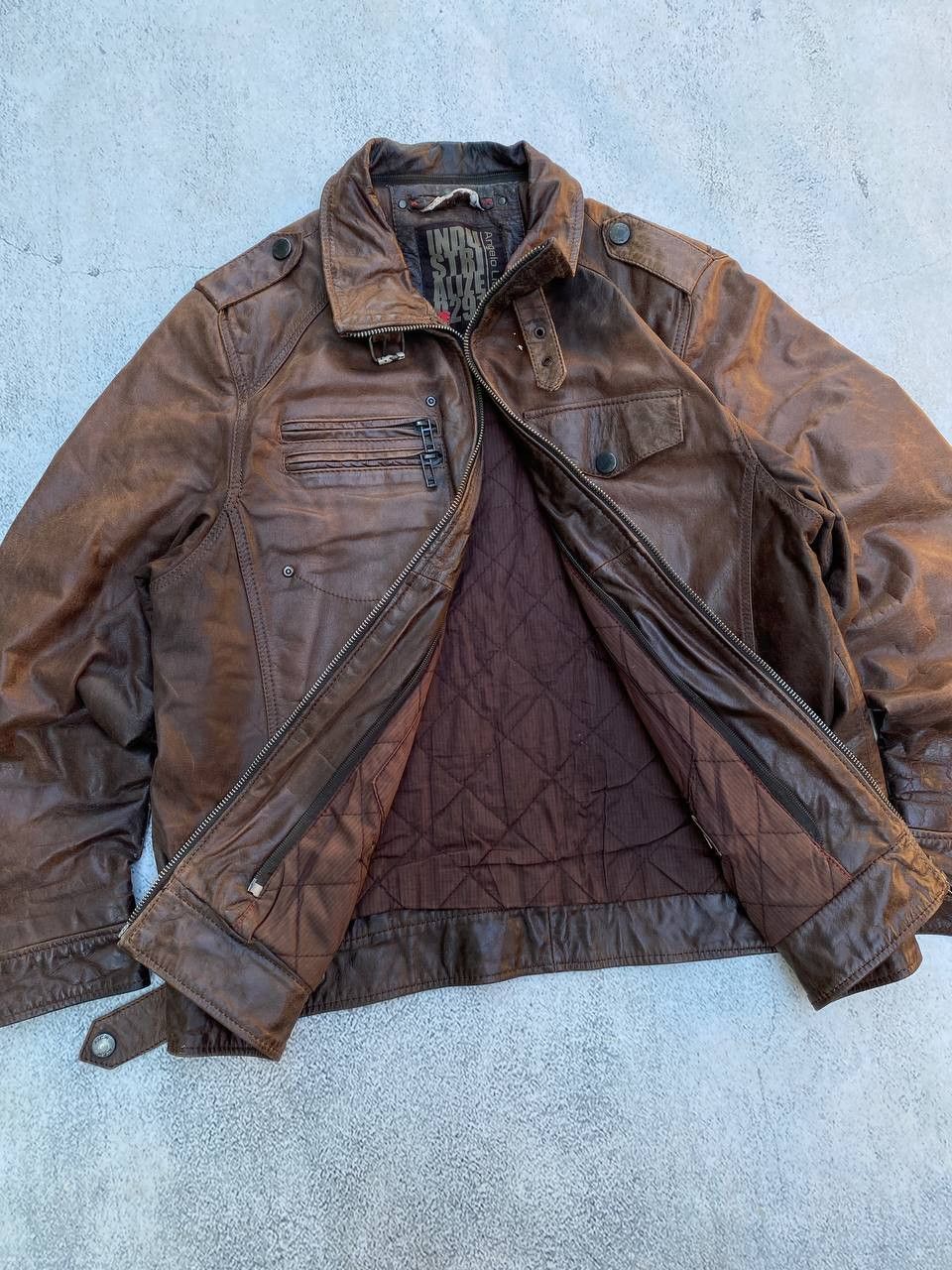 Other Leather Faded Avant Garde brown Rick Owens style Jacket Size US XL / EU 56 / 4 - 5 Thumbnail