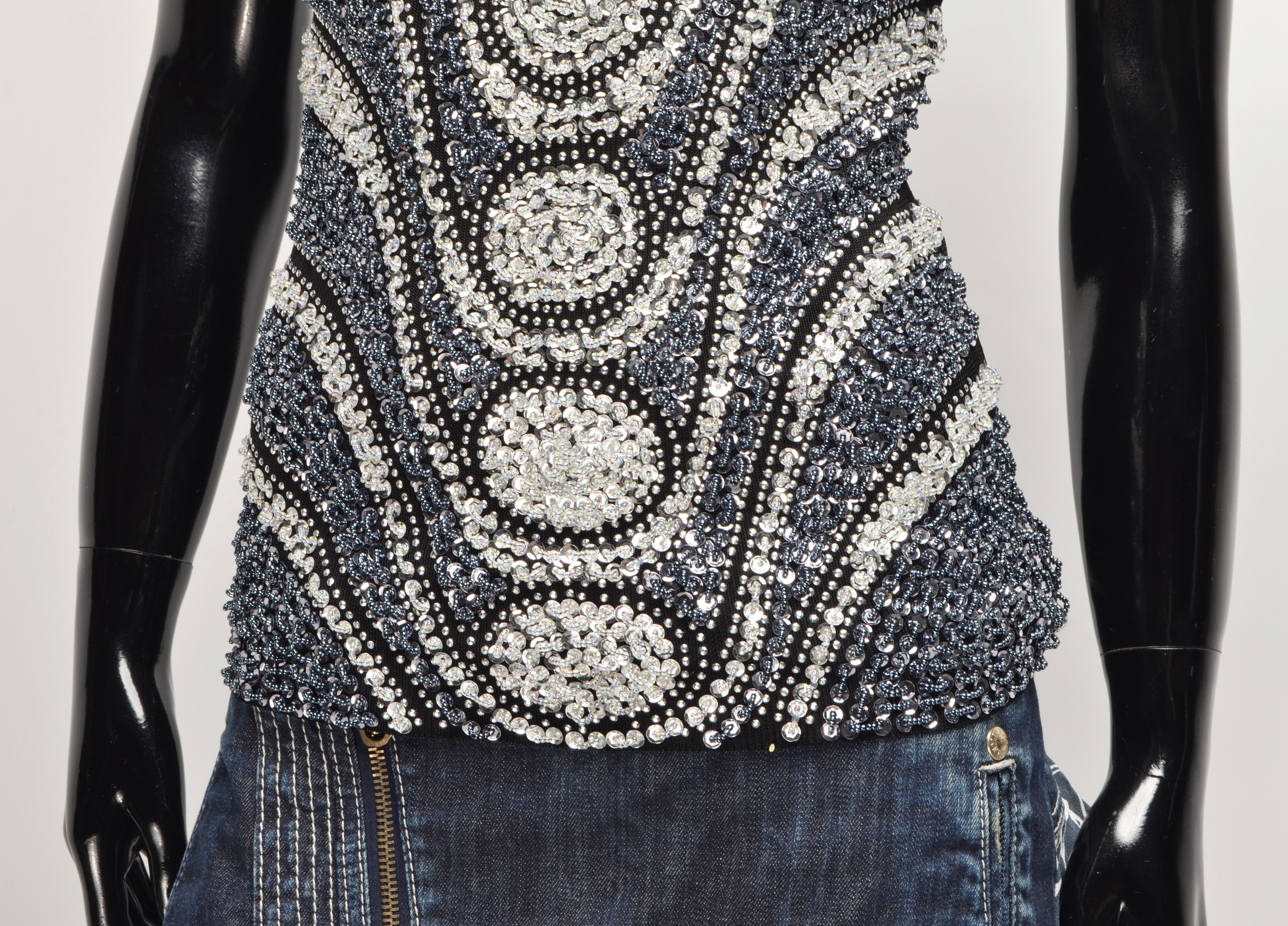 Vintage Vintage Angelie Beaded Y2K Glam Top Size S / US 4 / IT 40 - 3 Thumbnail