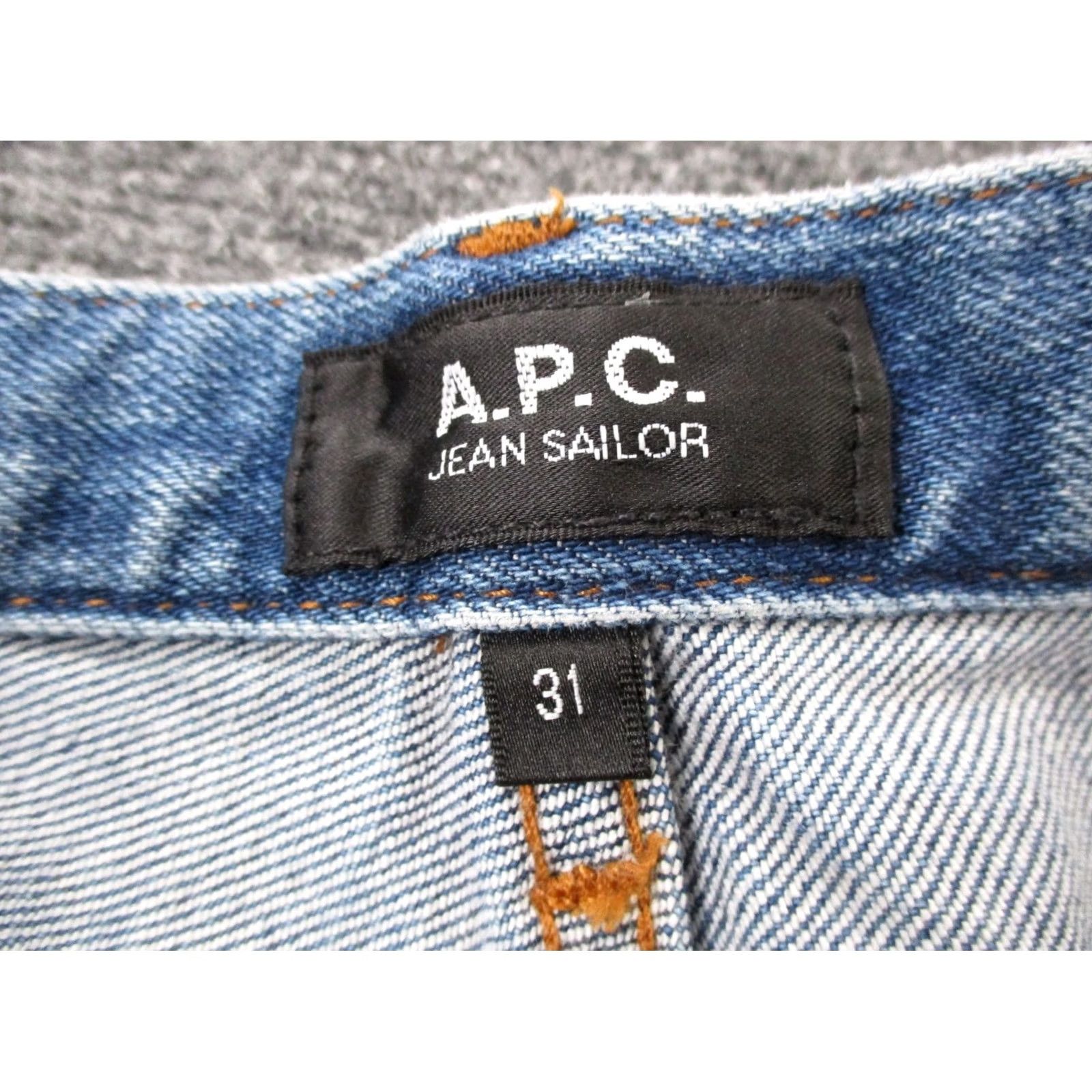 Denime APC Jeans Womens 31 Blue Denim Sailor Wide Leg Boot Casual Classic Faded Jeans Size 24" / US 00 / IT 34 - 7 Thumbnail