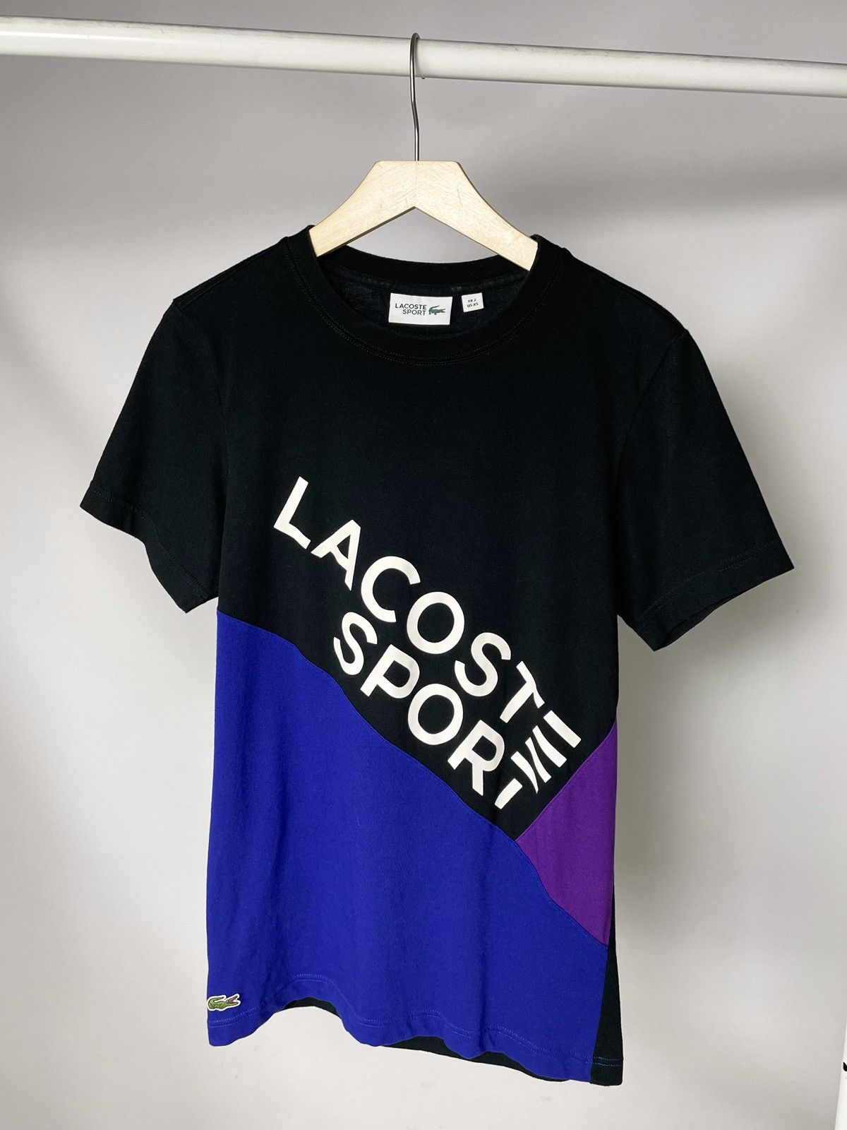 Lacoste Lacoste Sport 🎆 Size XS Big Logo Black Golf tee ; t shirt Size US XS / EU 42 / 0 - 1 Thumbnail