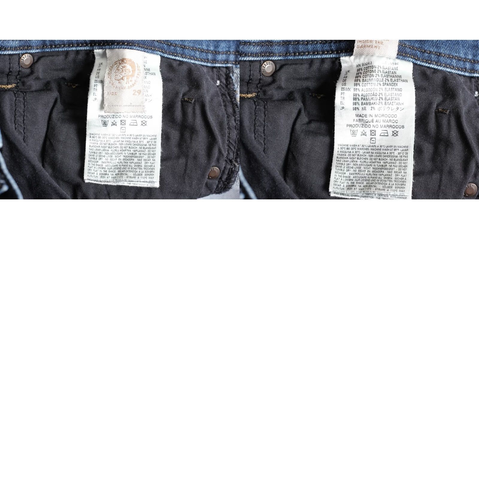 Diesel DIESEL TEPPHAR 0845B Jeans Men W29 L32 Stretch Slim Carrot DZ5455 Size US 29 - 8 Thumbnail