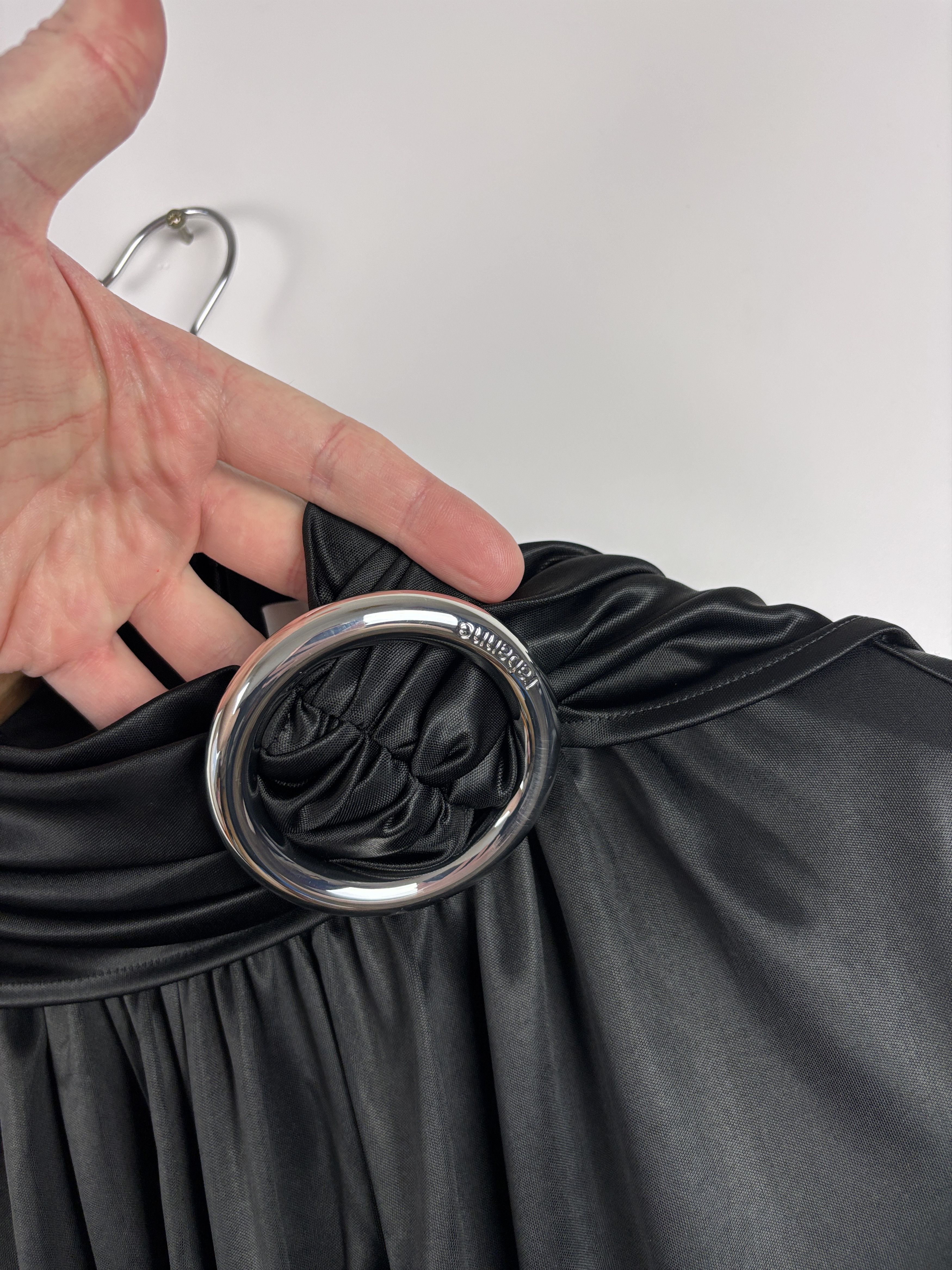 H&M × Paco Rabanne Paco Rabanne x H&M Blouse Buckle-Detail Top Black Size XL Size XL / US 12-14 / IT 48-50 - 4 Thumbnail