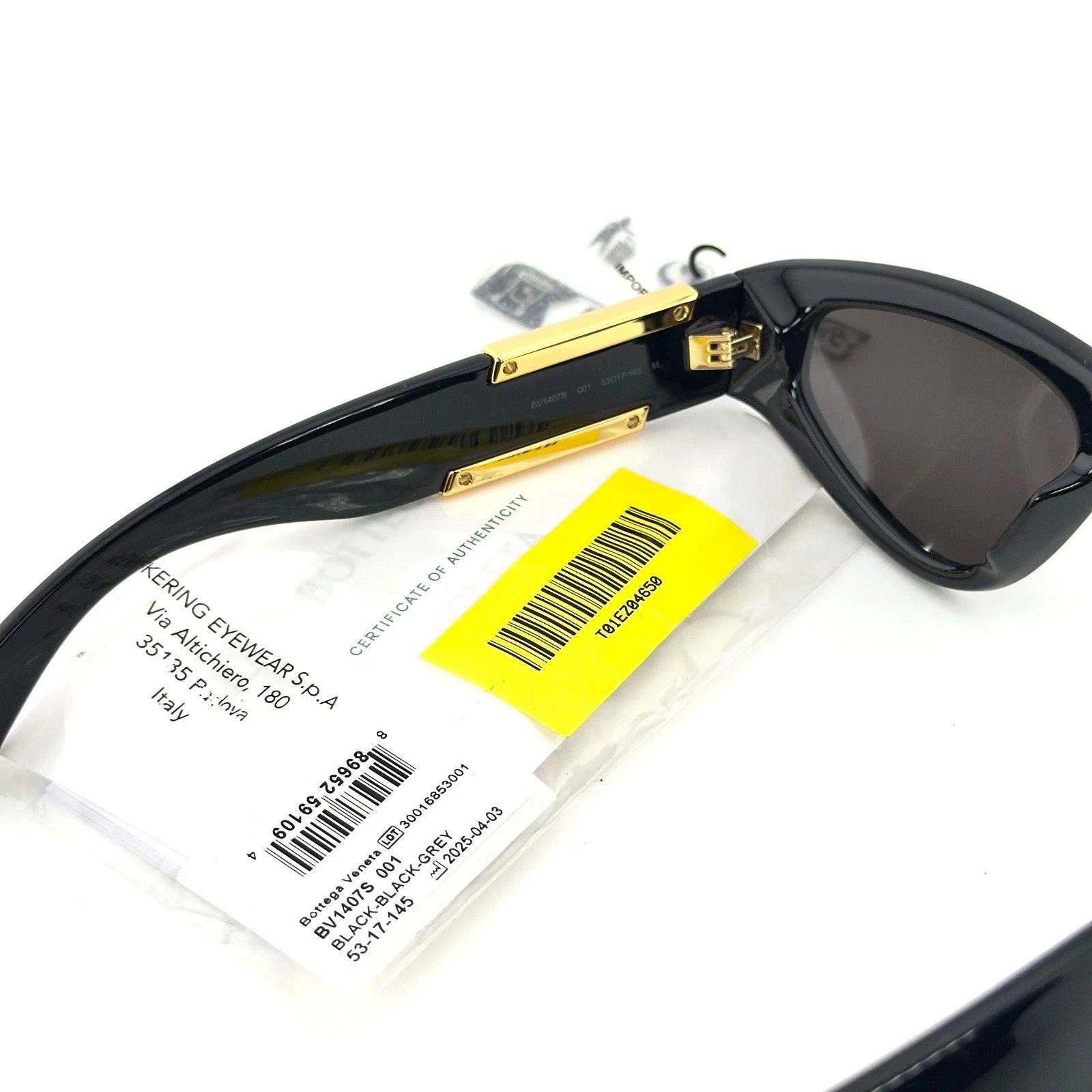 Bottega Veneta BOTTEGA VENETA 1407 BV1407S DASH CAT Black Sunglass 001 Size ONE SIZE - 6 Thumbnail