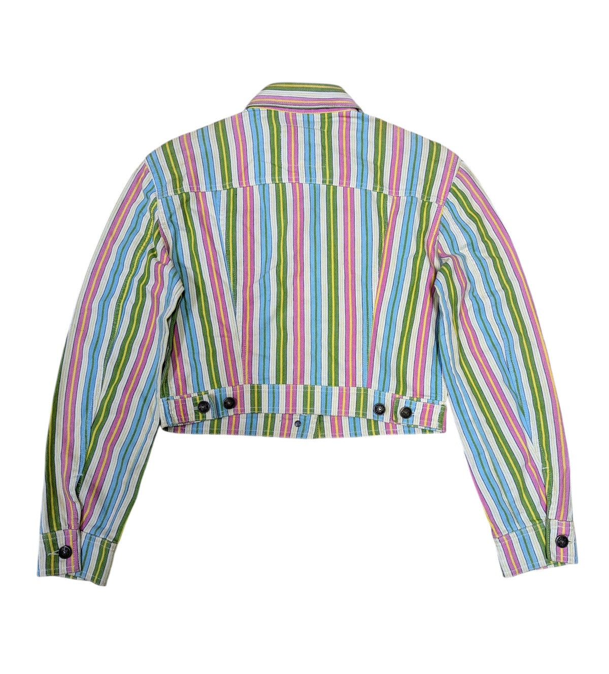 Moschino Moschino Multicolor Stripe Denim Jacket Size M / US 6-8 / IT 42-44 - 2 Thumbnail