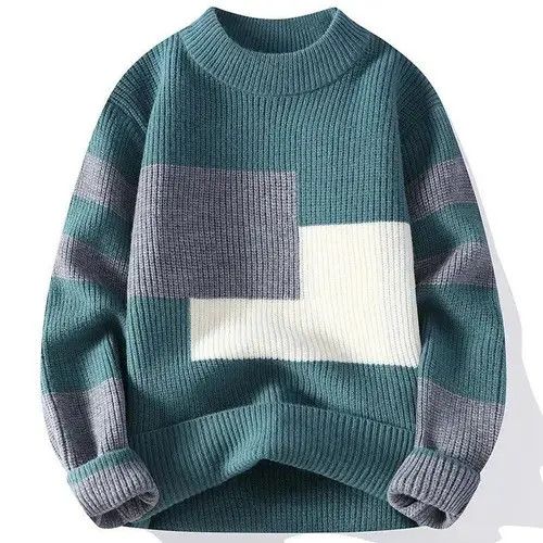 korean style mens warm sweater winter