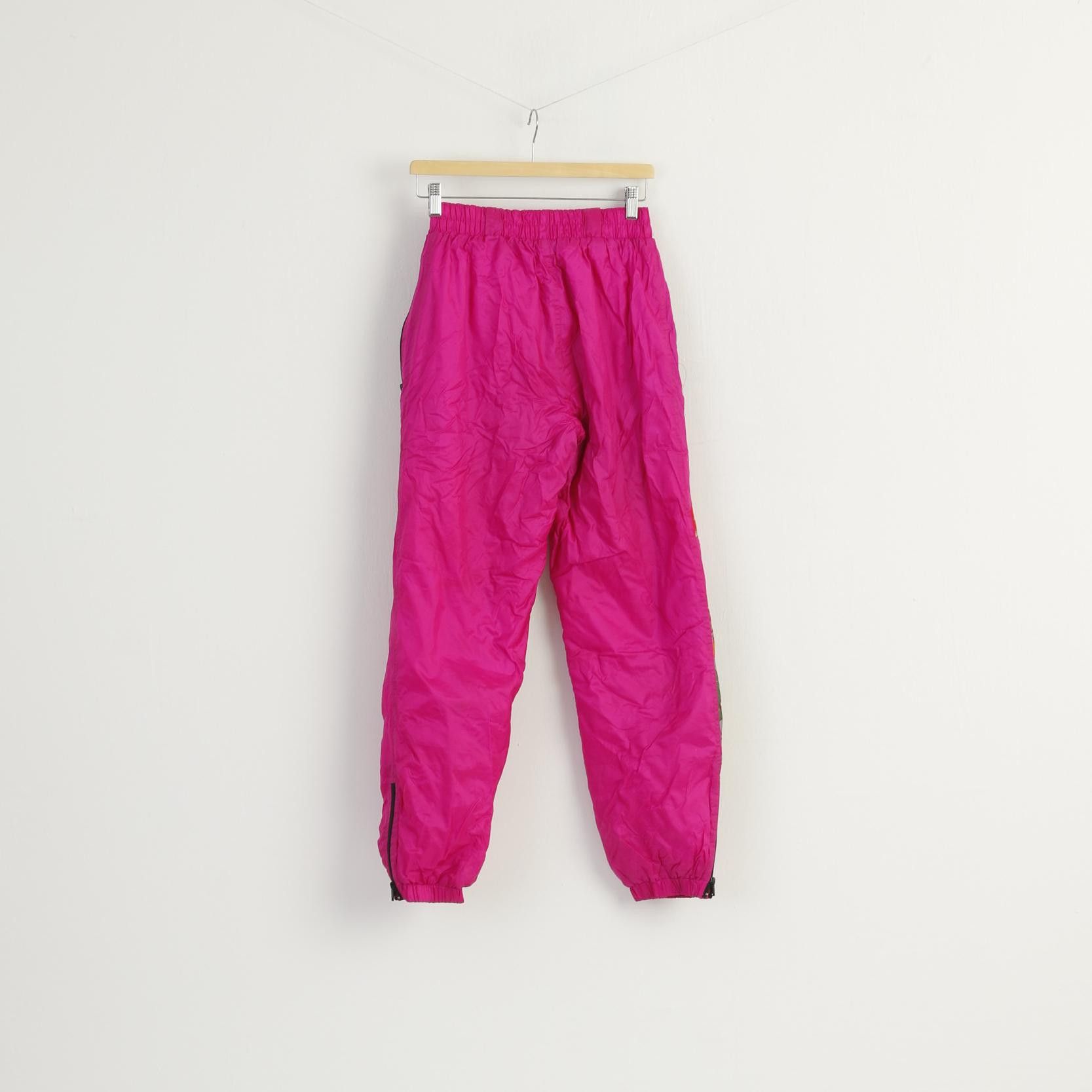 Vintage Vintage Women 164 Ski Trousers Pink Nylon Waterproof 8859 Size 24" / US 00 / IT 34 - 5 Thumbnail