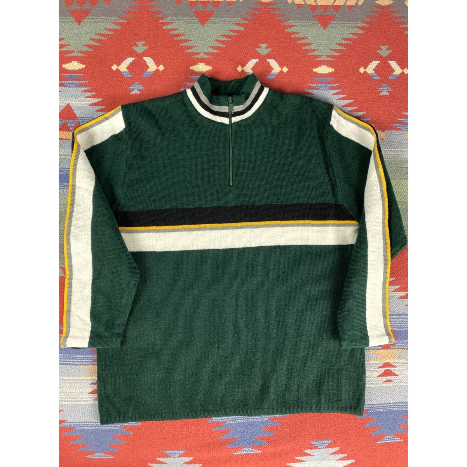 Vintage VINTAGE Smith & Watkins Zip Sweater Mens 90s Green M Size Regular Full Zip Size US M / EU 48-50 / 2 - 2 Thumbnail