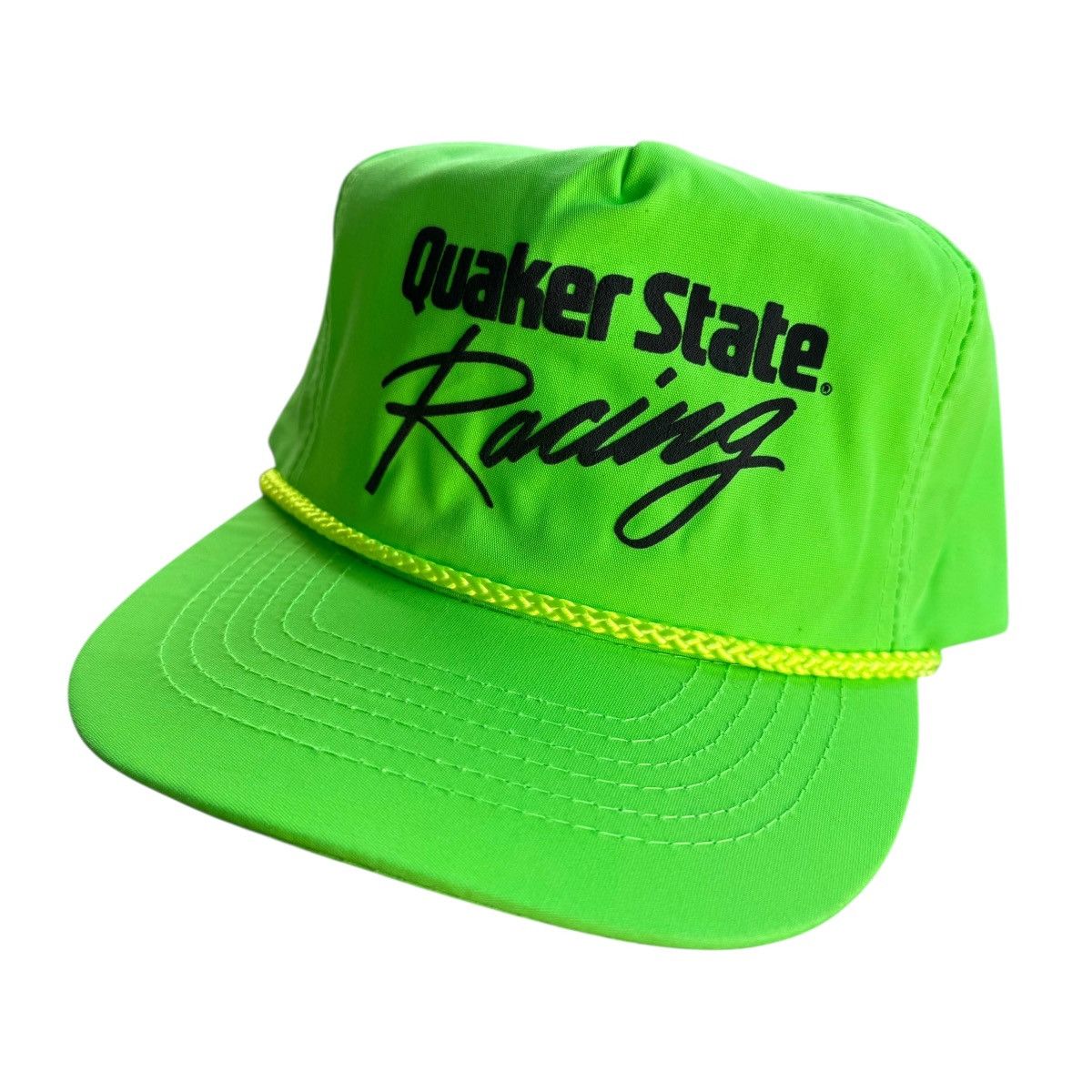 Vintage vintage Quaker State Racing trucker rope hat zipper back Size ONE SIZE - 2 Thumbnail