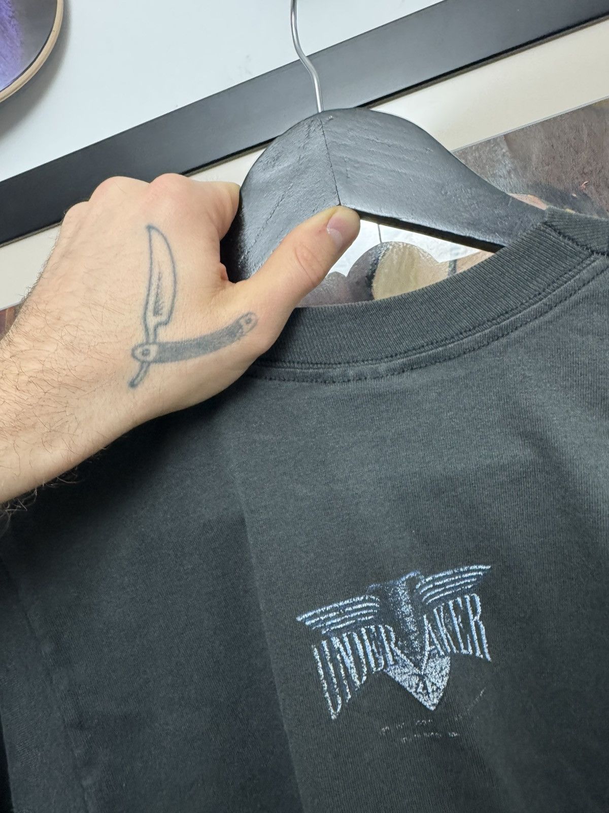 Vintage 90s The Undertaker Vintage Tee Shirt WWF Washed Faded Rare Size US XS / EU 42 / 0 - 4 Thumbnail