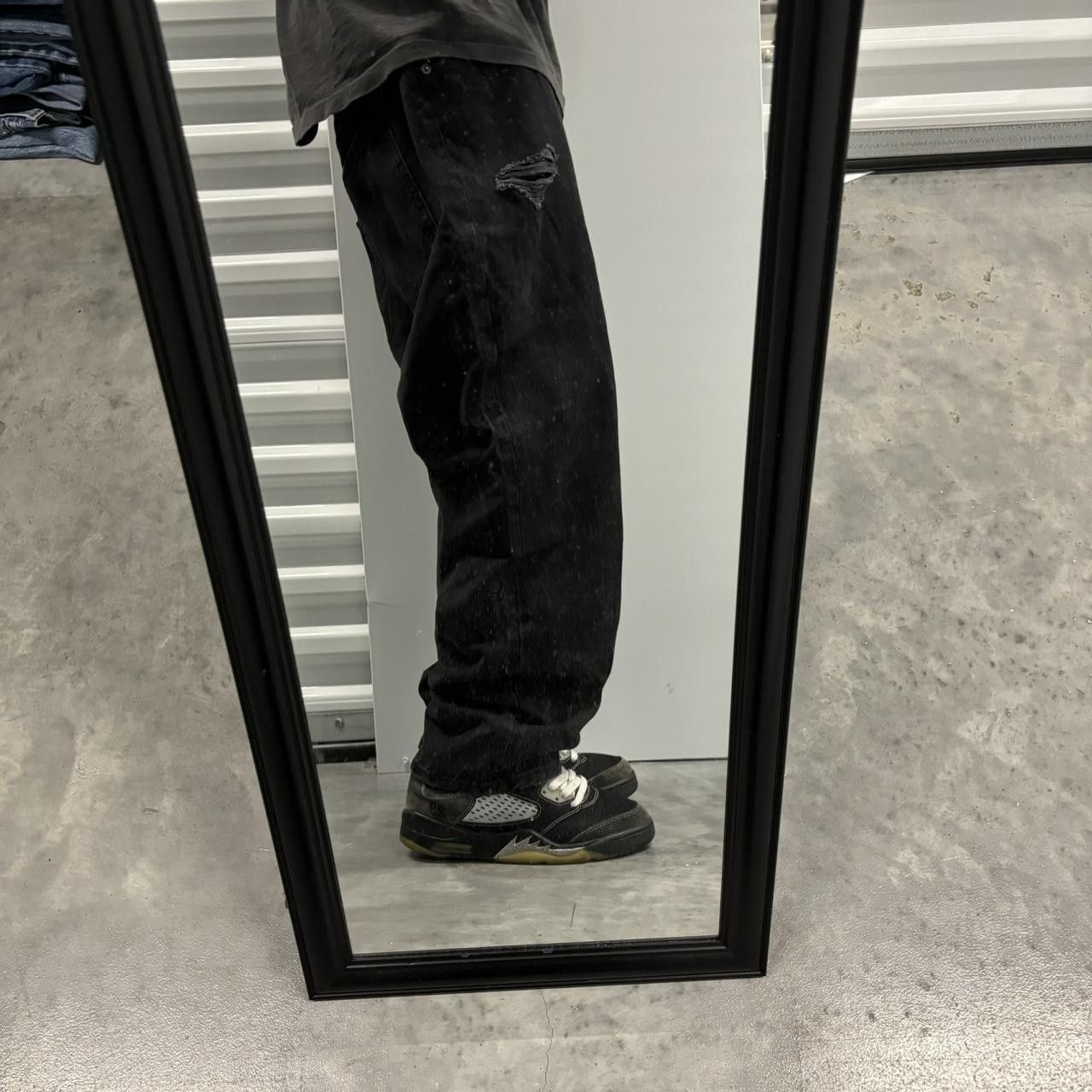Japanese Brand × Vintage Crazy Vintage Y2K/2000s Grunge Black Skater Denim Jeans! Size US 38 / EU 54 - 2 Thumbnail