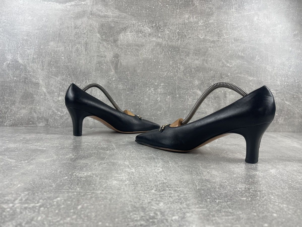 Salvatore Ferragamo × Vintage Salvatore Ferragamo Dress / Couture Leather Shoes Size US 8.5 / IT 38.5 - 5 Thumbnail