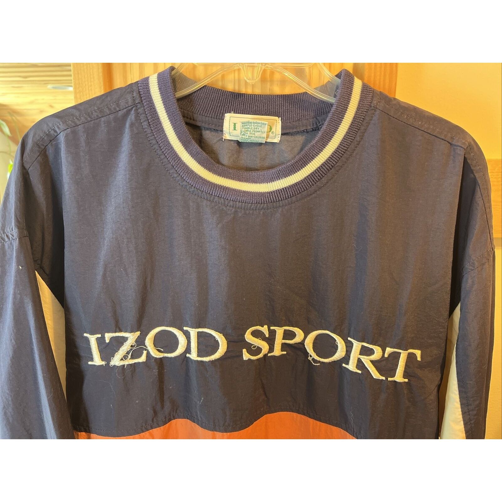 Izod Izod Sport VTG Men’s M Navy Blue Orange Pullover Sweatshirt Size US M / EU 48-50 / 2 - 5 Thumbnail