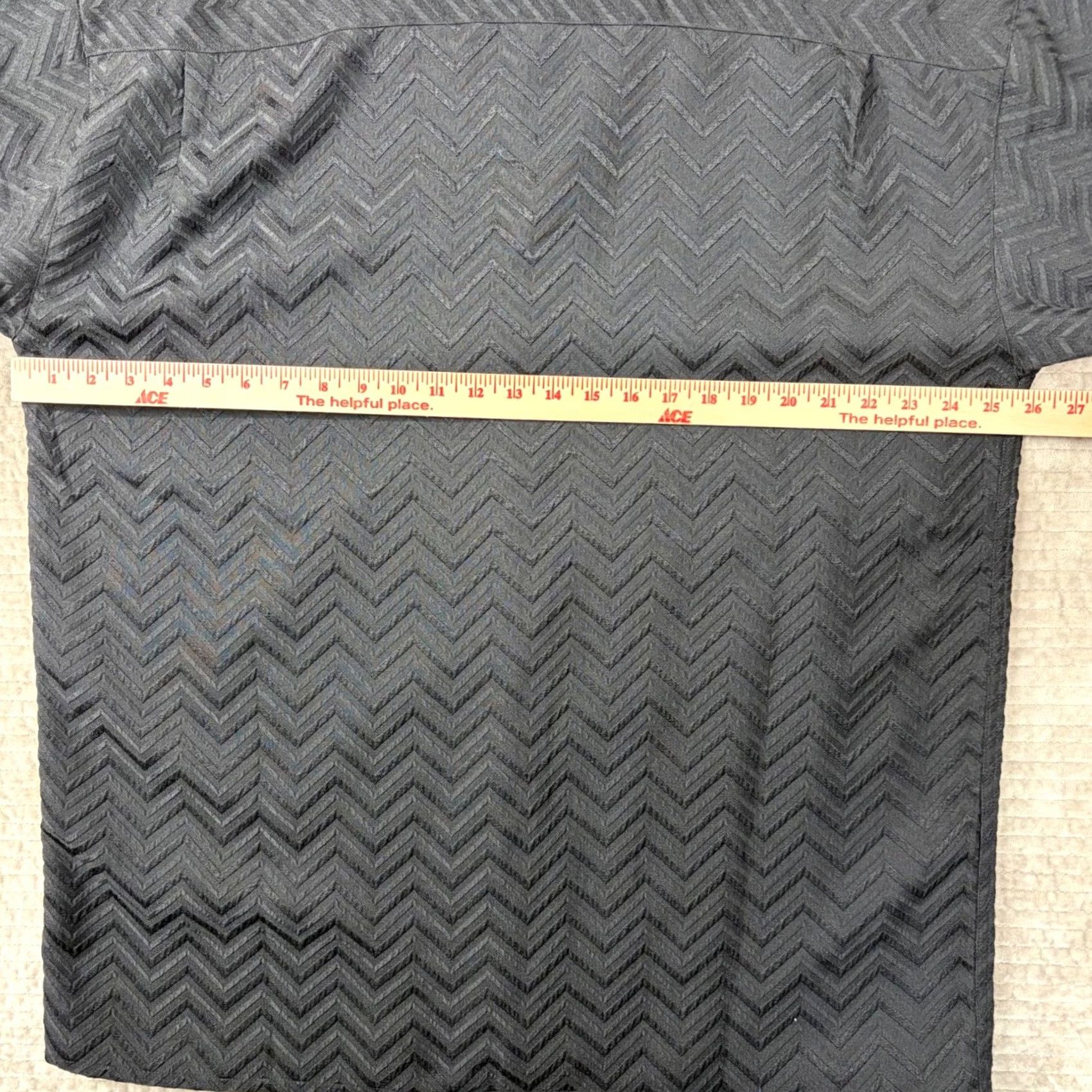 Vintage Le Monde Homme Couture XL Black Textured Chevron Button Down Shirt Long Sleeve Size US XL / EU 56 / 4 - 6 Thumbnail