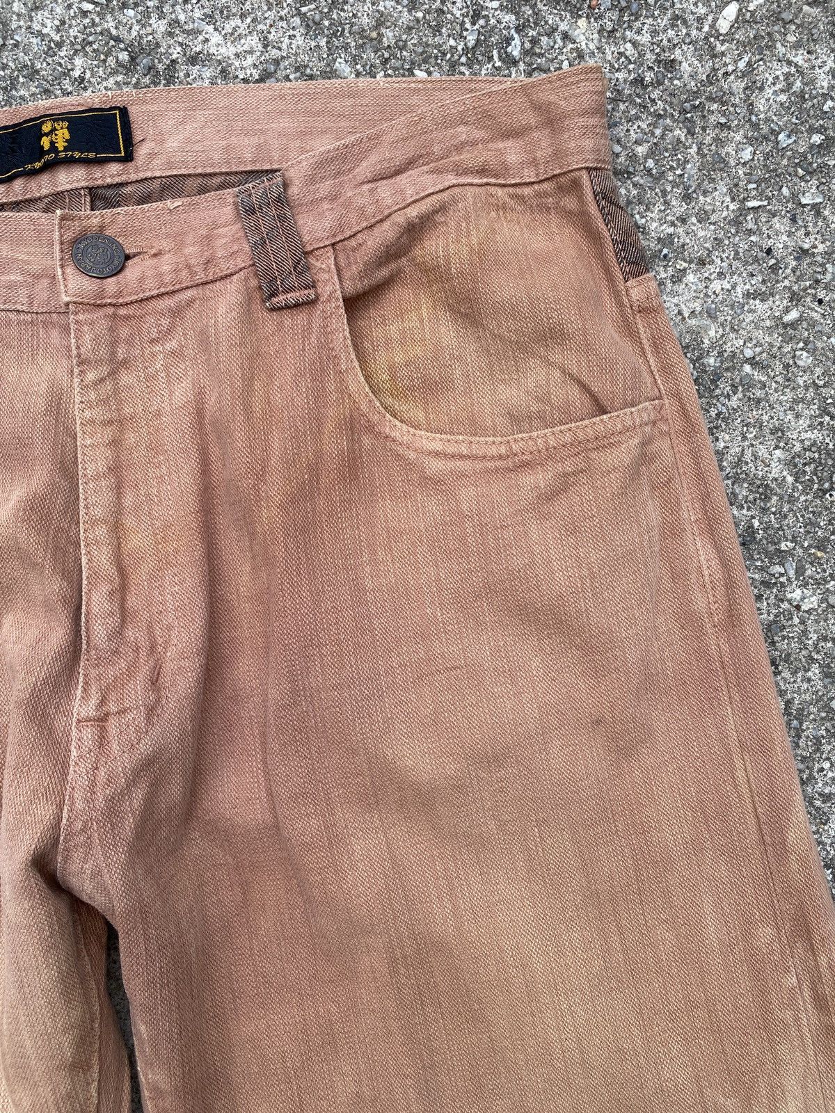 Japanese Brand 1990s - Zen Kyoto Traditional Japan Motif Washed Denim Size US 34 / EU 50 - 9 Thumbnail