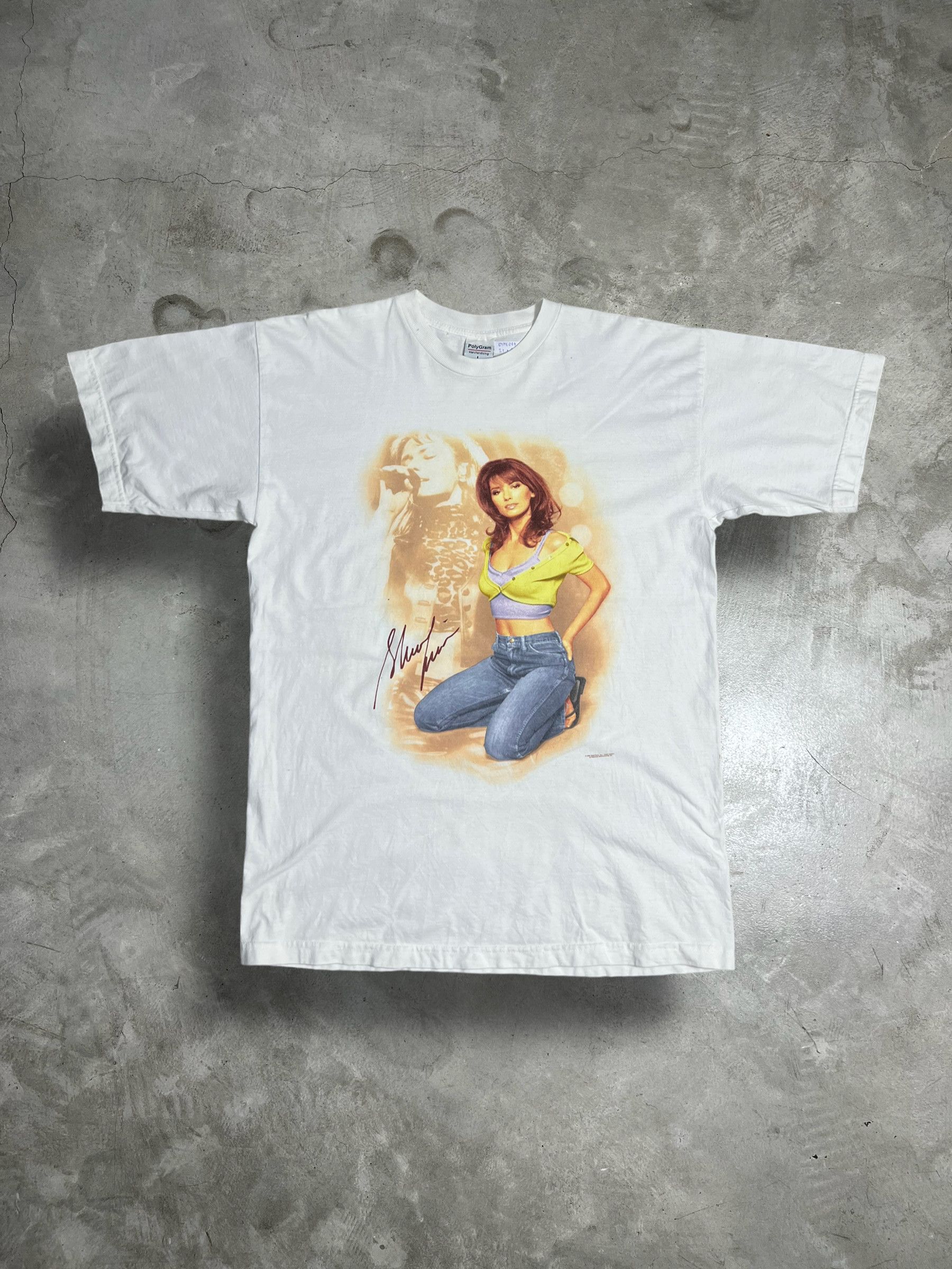Band Tees Vintage 90s Shania Twain Canadian Singer Tee (L) GTME064 Size US L / EU 52-54 / 3 - 1 Thumbnail