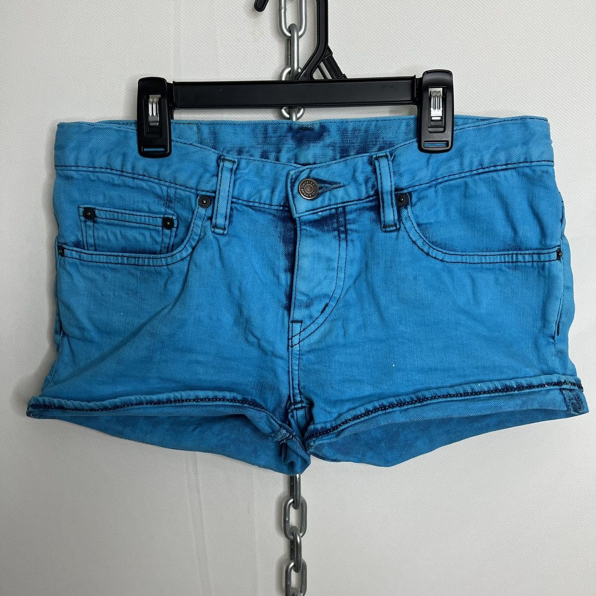 Hysteric Glamour HYSTERIC GLAMOUR BRIGHT BLUE DENIM SHORTS Size 30" / US 8 / IT 44 - 1 Thumbnail