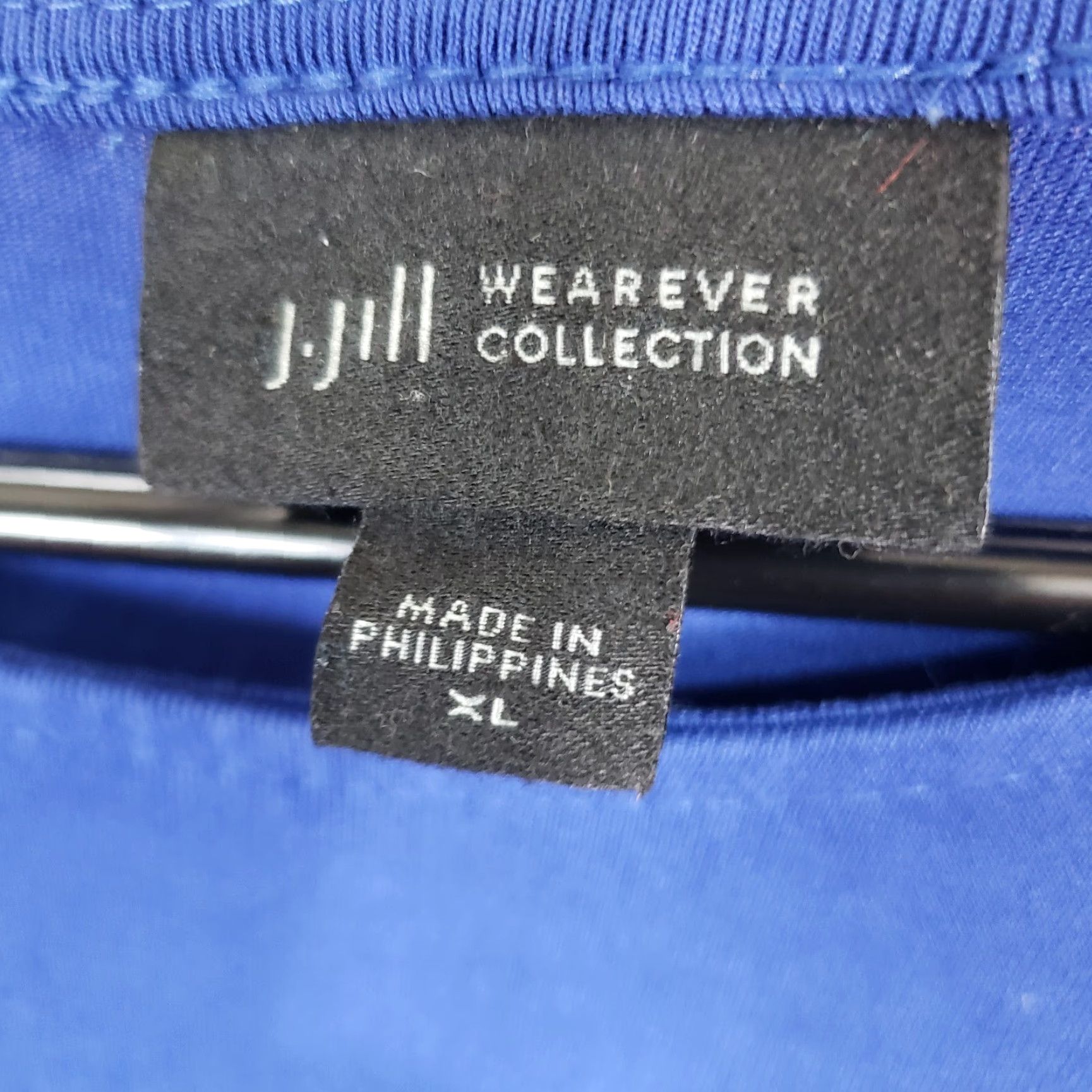 J. Jill J Jill Wearever Collection Tunic Blouse Womens XL Blue Short Sleeve Shirt Size XL / US 12-14 / IT 48-50 - 6 Thumbnail