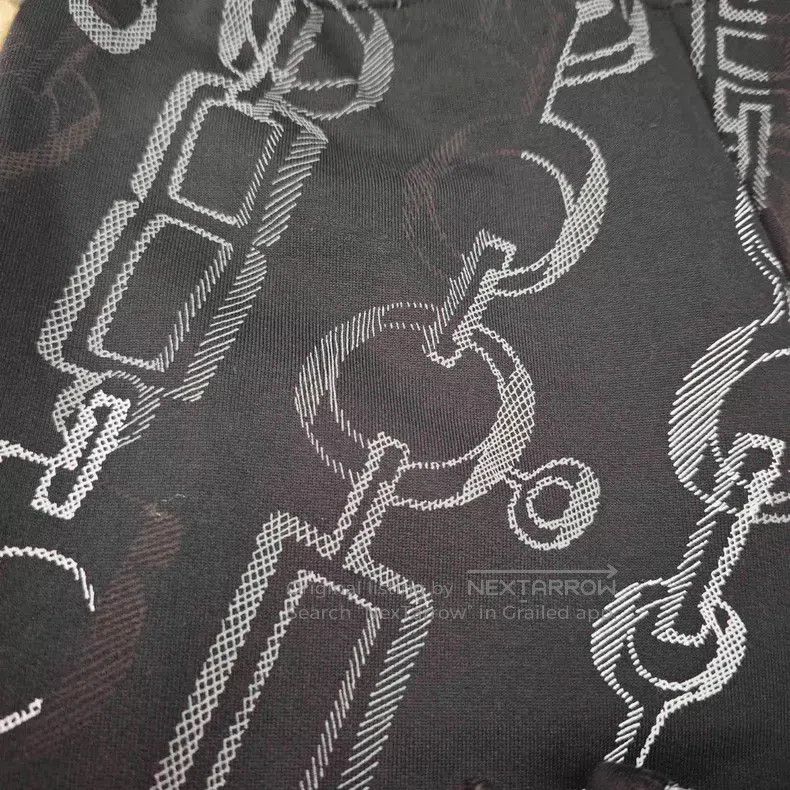 Hermes Hermes Light Black Full Rope Pattern Drawstring Pants Size 37" - 7 Thumbnail