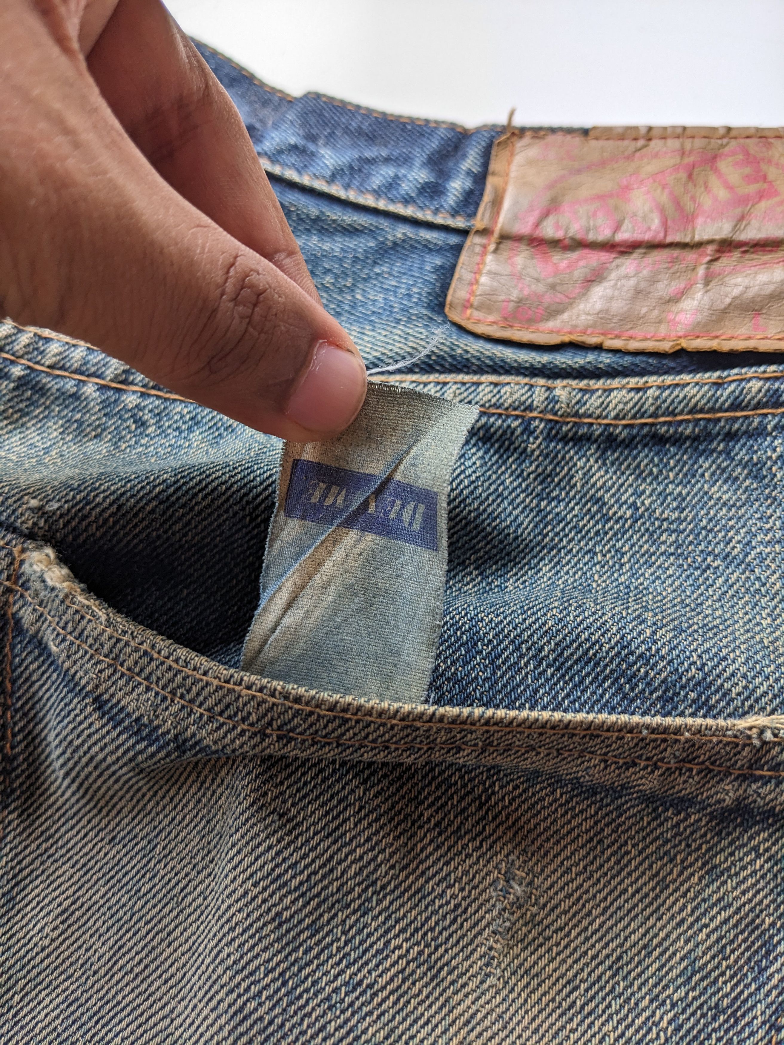 Denime Vintage DENIME distressed rusty selvedge Size US 32 / EU 48 - 10 Thumbnail