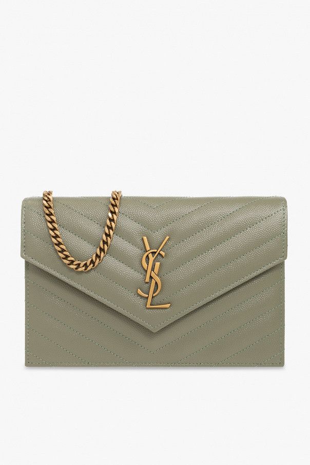 Saint Laurent Paris o1s1wg110924 Size: OS / Cassandre Chain Wallet Light Green Size ONE SIZE - 1 Thumbnail