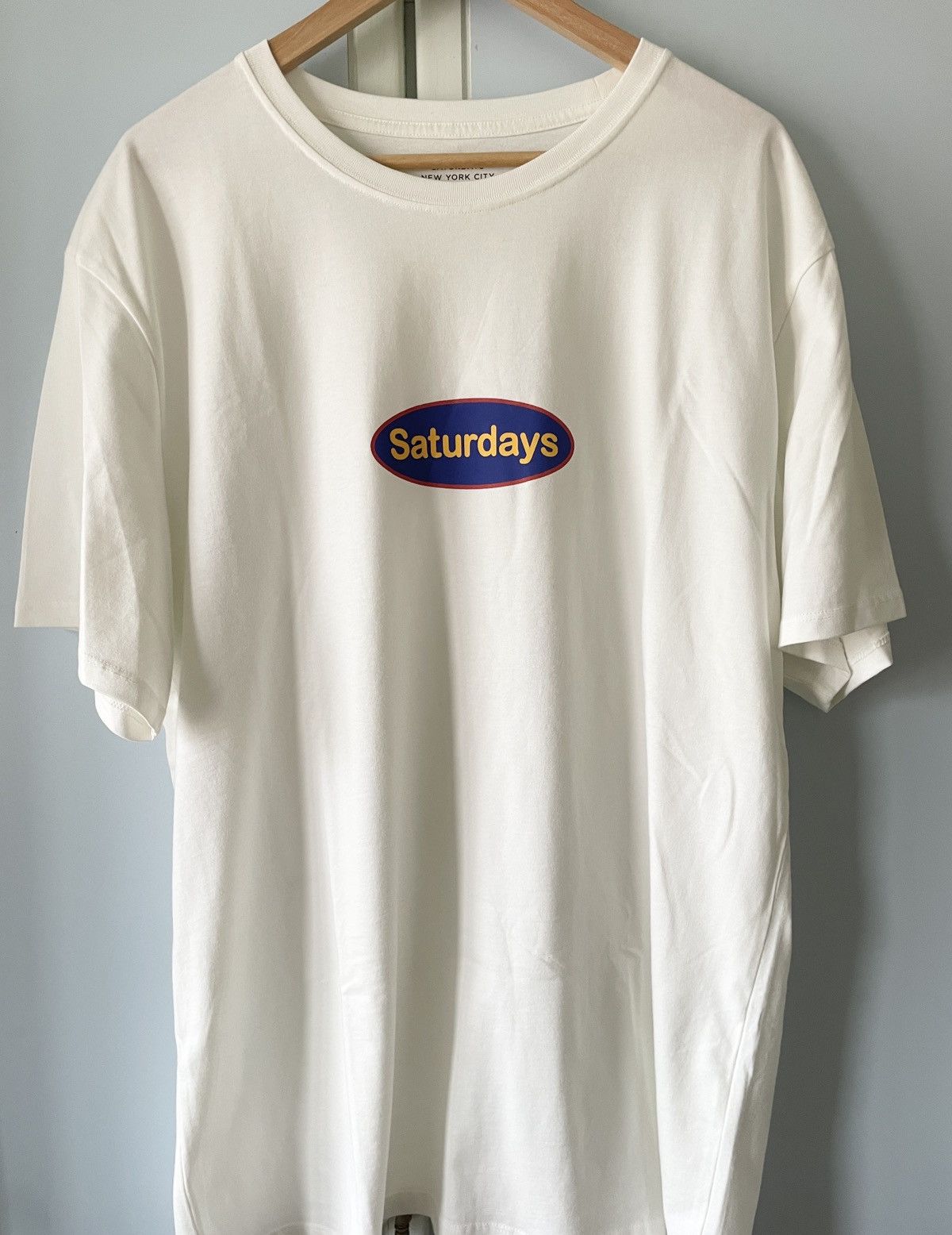 Saturdays NYC Men’s 🇺🇸 Saturdays NYC Patch Logo Crewneck Tee Sz 2XL NWT Size US XXL / EU 58 / 5 - 2 Thumbnail