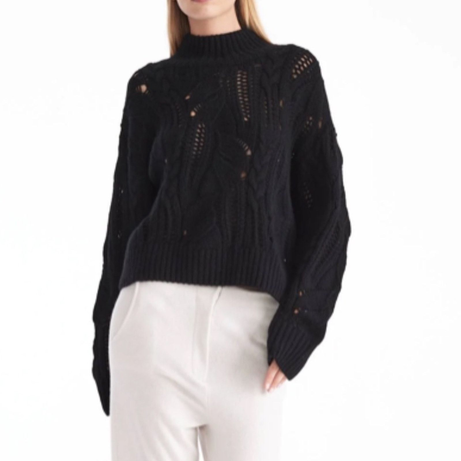 NakedCashmere SYLVIE MOCK NECK CASHMERE SWEATER FROM NAKEDCASHMERE Size M / US 6-8 / IT 42-44 - 3 Thumbnail