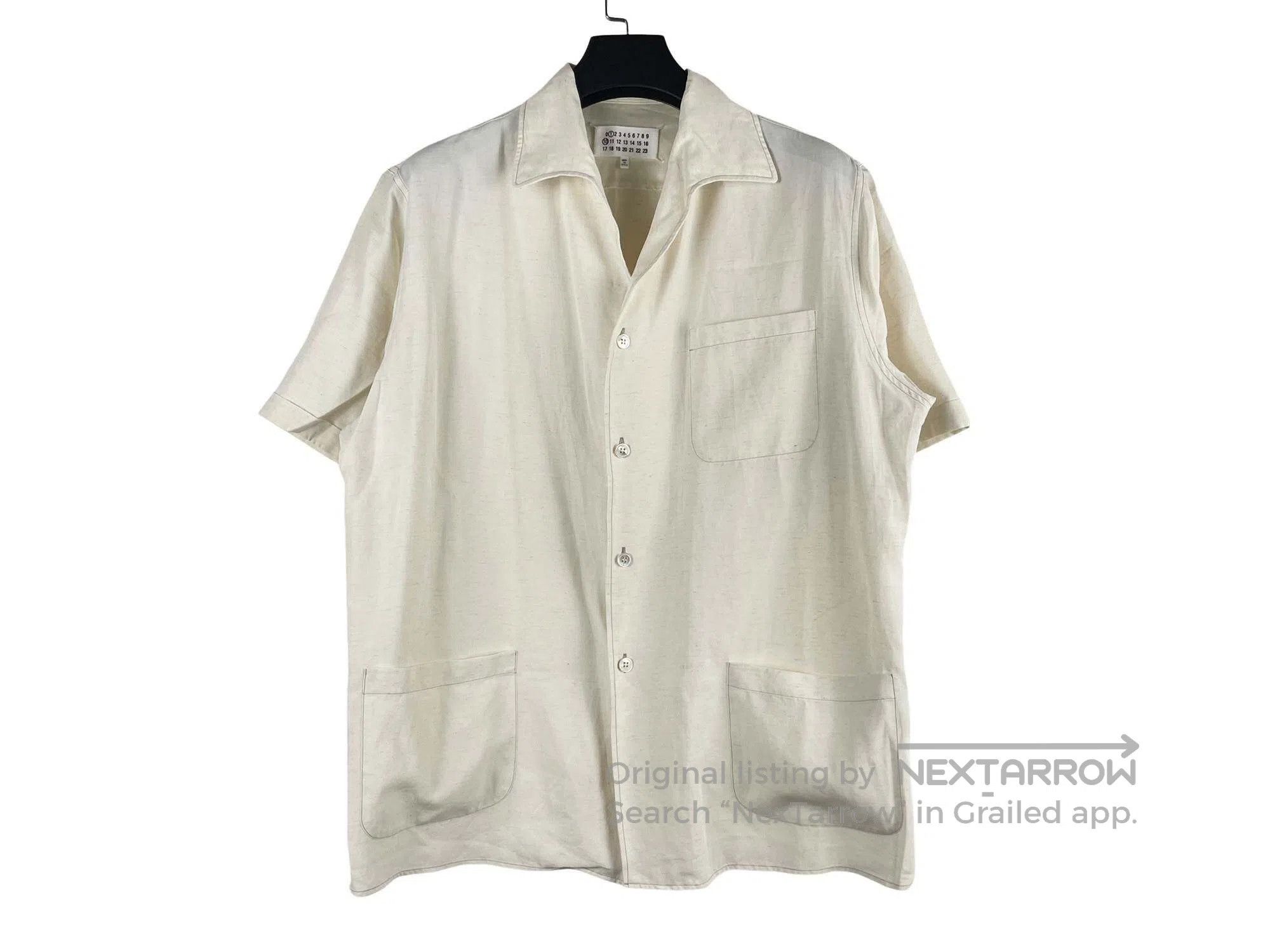 Maison Margiela Maison Margiela Solid Color Button Short Sleeve Shirt Size US M / EU 48-50 / 2 - 1 Thumbnail
