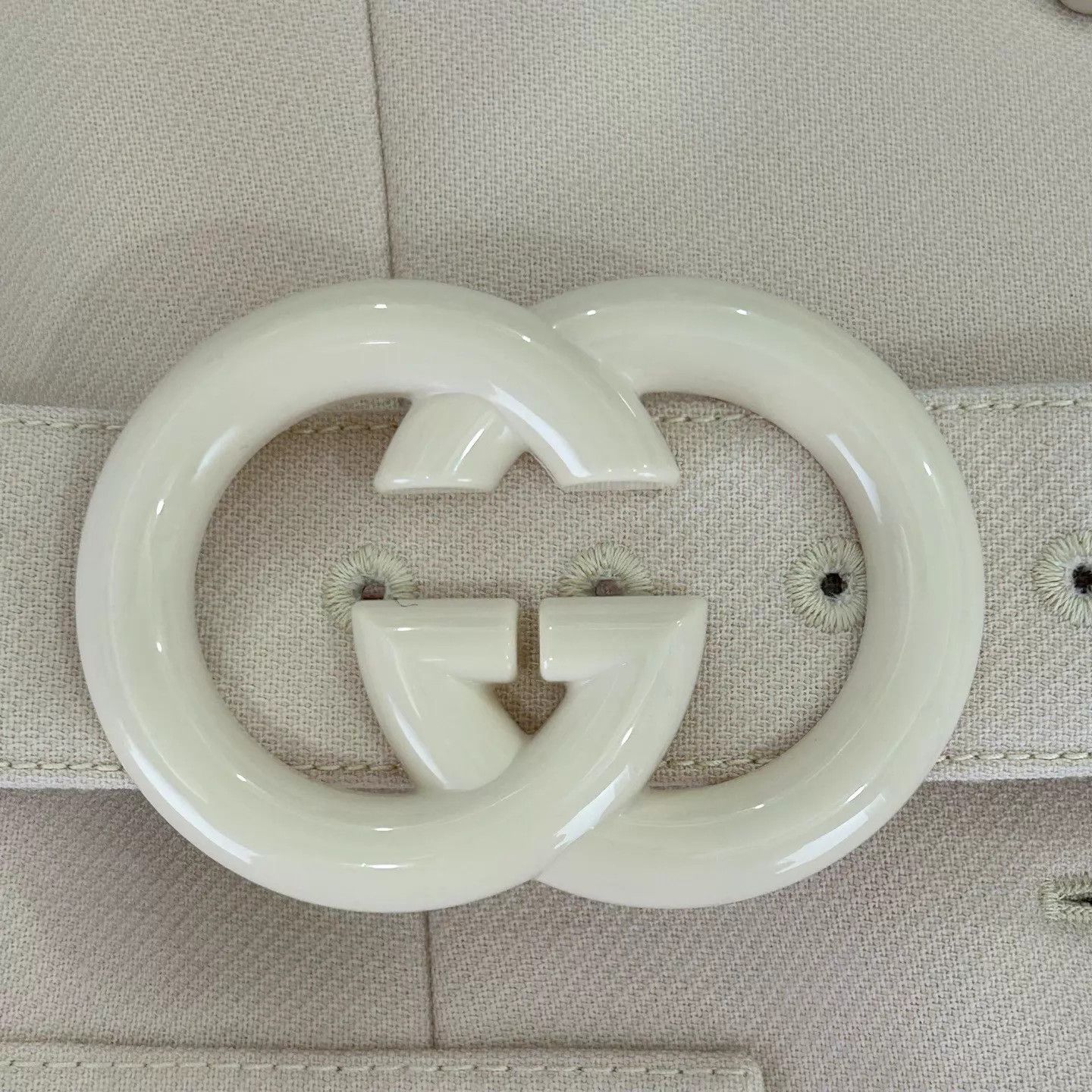 Gucci Gucci Double G Belted Ivory Coat Women's Size 40 Size S / US 4 / IT 40 - 6 Thumbnail