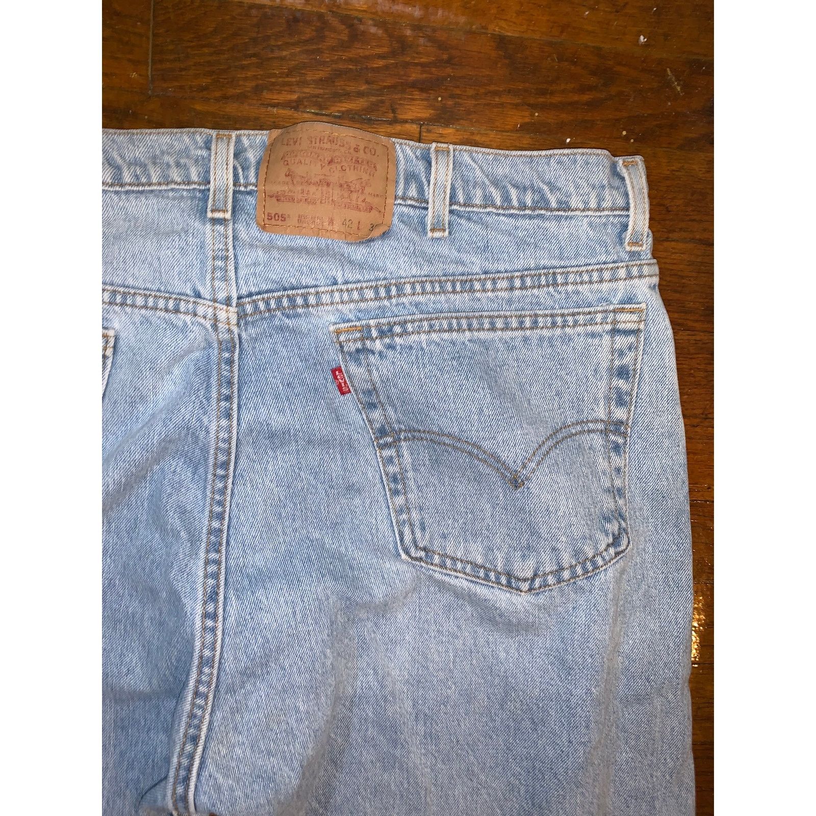 Levi's Vintage 1996 Levis 505 42x32 Light Wash USA Size US 42 / EU 58 - 11 Thumbnail