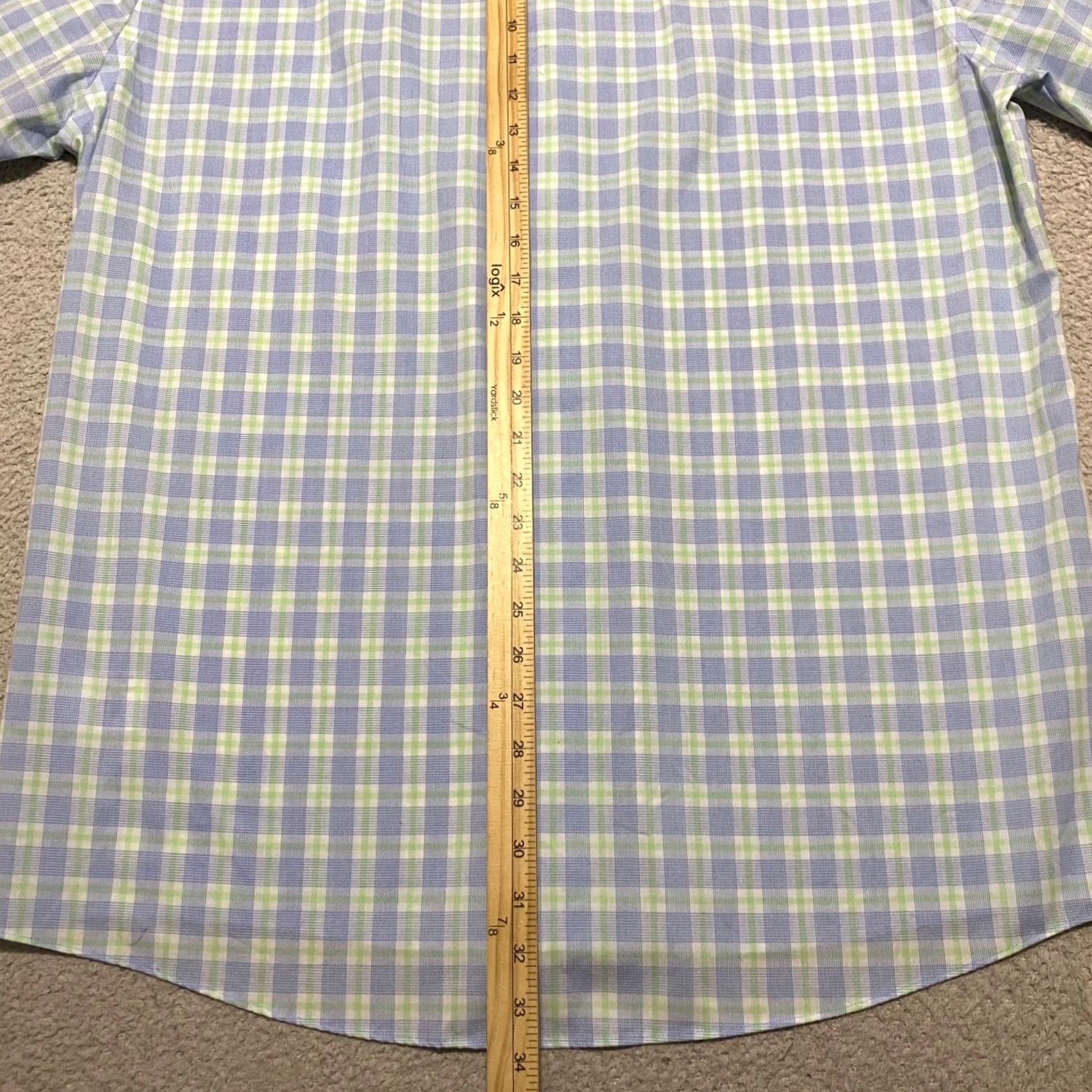 Stafford Stafford Mens Shirt Multicolor Plaid Long Sleeve Button-Front Easy Care sz 17.5 Size US XXL / EU 58 / 5 - 7 Thumbnail