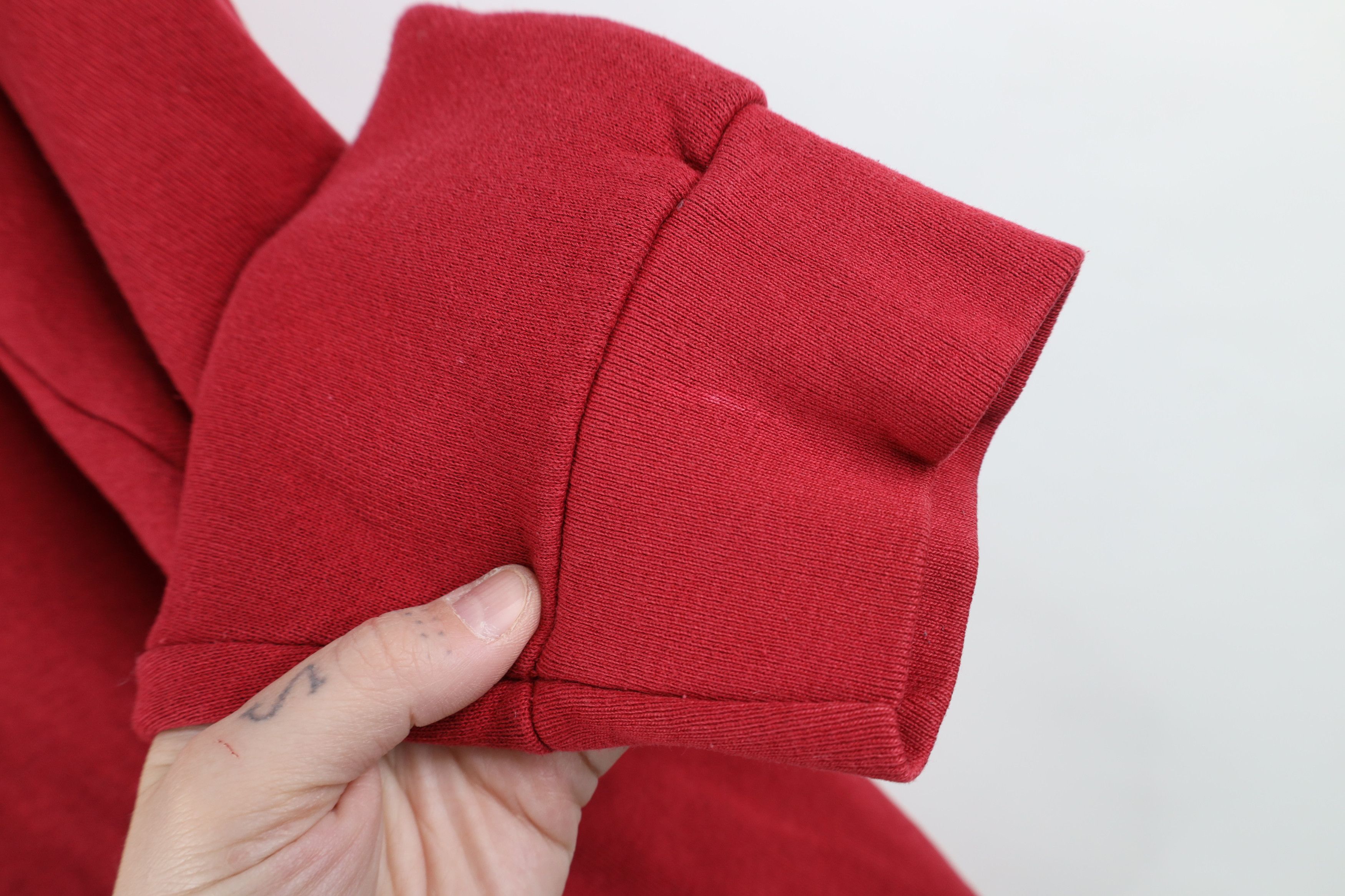 Vintage Vintage 90s Streetwear Blank Raglan Sweatshirt Red Size XL / US 12-14 / IT 48-50 - 10 Thumbnail