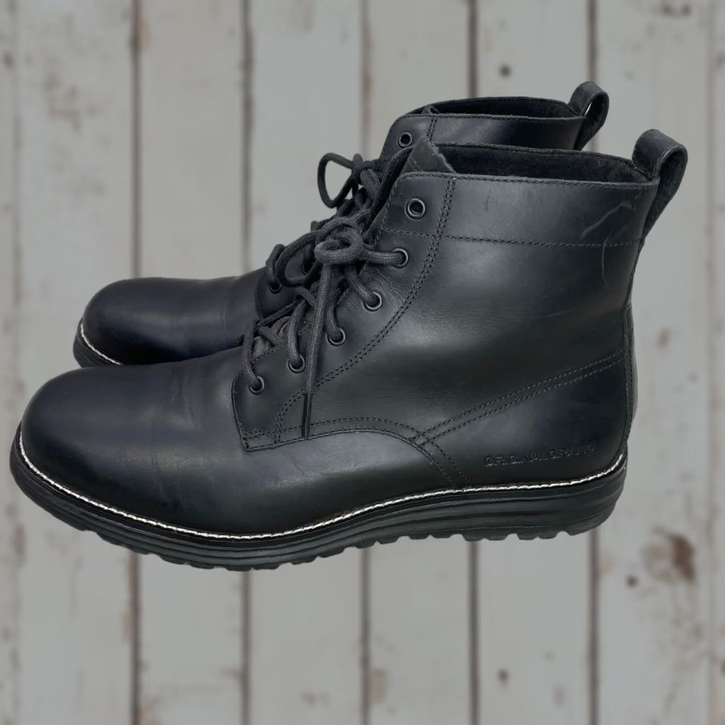 Vintage Cole Haan Black Leather Chukka Boots - Men\'s Dress Casual size 10 Cole Haan Grand Tour Chukka Boots Mens 12 Black Leather  main image 4