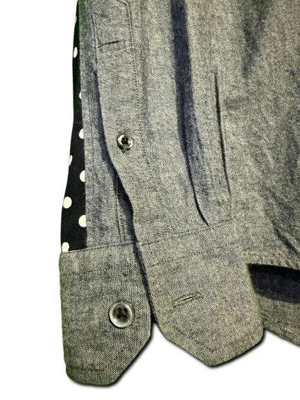 Japanese Brand × Sophnet. SOPHNET. Indigo Chambray Panel Button Down Long Sleeve Shirt Size US M / EU 48-50 / 2 - 5 Thumbnail