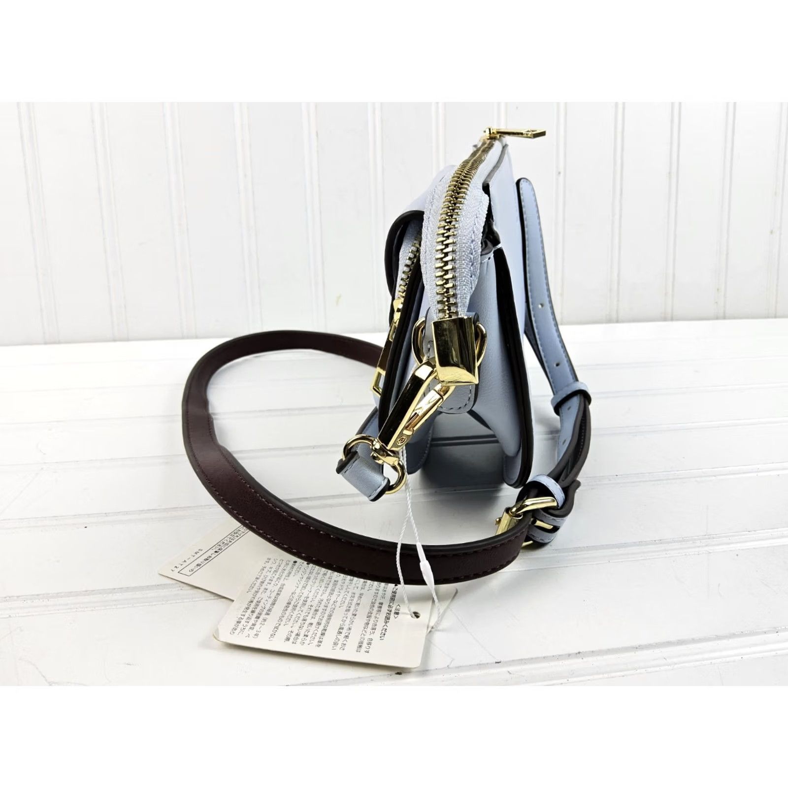 Vintage & Chouette Crossbody Shoulder Bag Purse Small Light Blue Women Faux Leather Size ONE SIZE - 4 Thumbnail