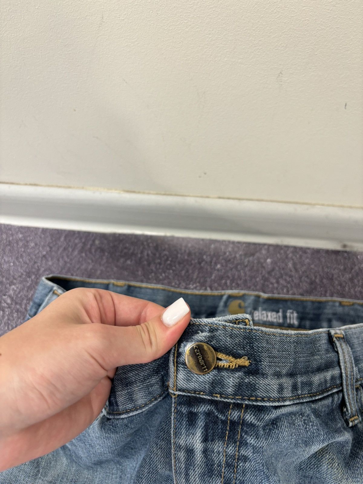 Carhartt Vintage Carhartt Y2K Relaxed Fit Faded Workwear Denim Jeans Size US 36 / EU 52 - 14 Thumbnail