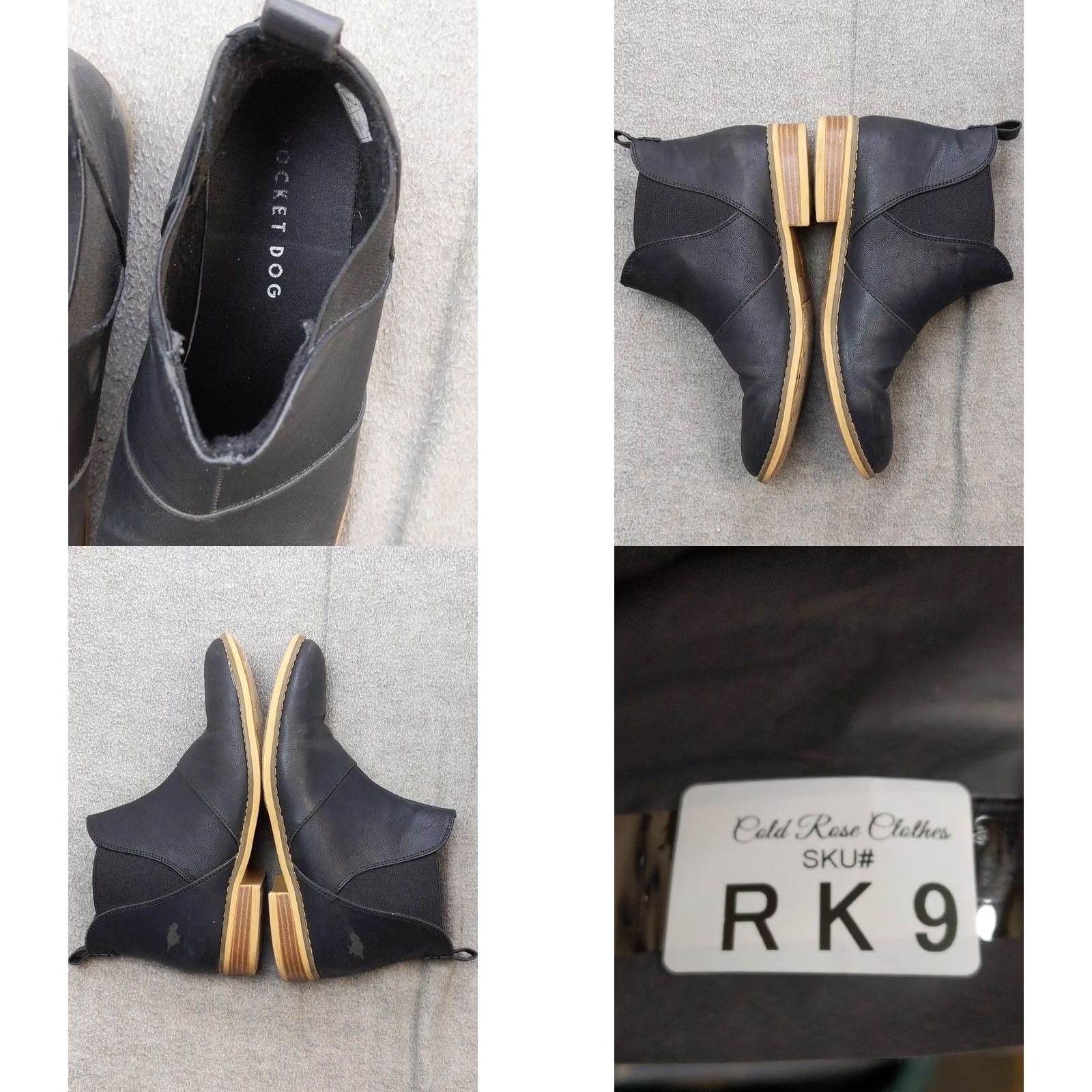 Vintage Rocket Dog Boots Womens 7.5 38 Black Synthetic Chelsea Ankle Booties Size US 8 / IT 38 - 8 Thumbnail