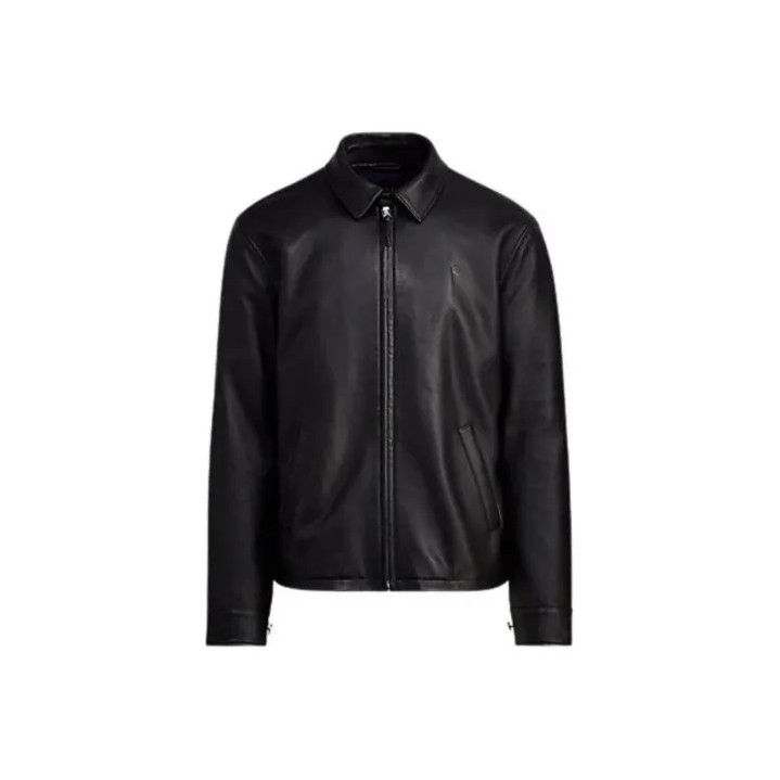 Polo Ralph Lauren Polo Ralph Lauren Men's Black Leather Zip Jacket Size US M / EU 48-50 / 2 - 1 Thumbnail