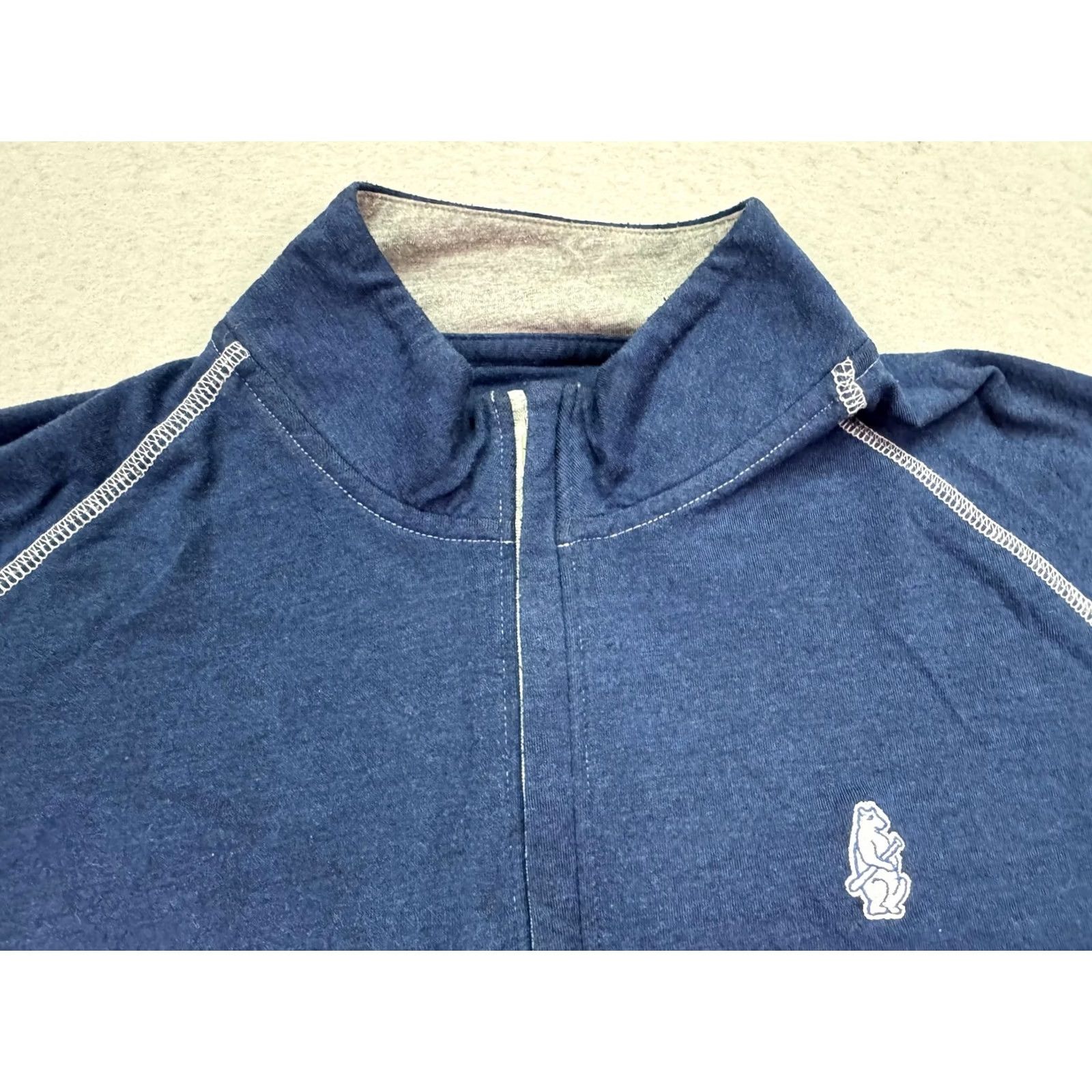 johnnie-O Johnnie-O Sweater Mens XL Blue Bamboo Performance Pullover Quarter Zip Natural Size US XL / EU 56 / 4 - 5 Thumbnail