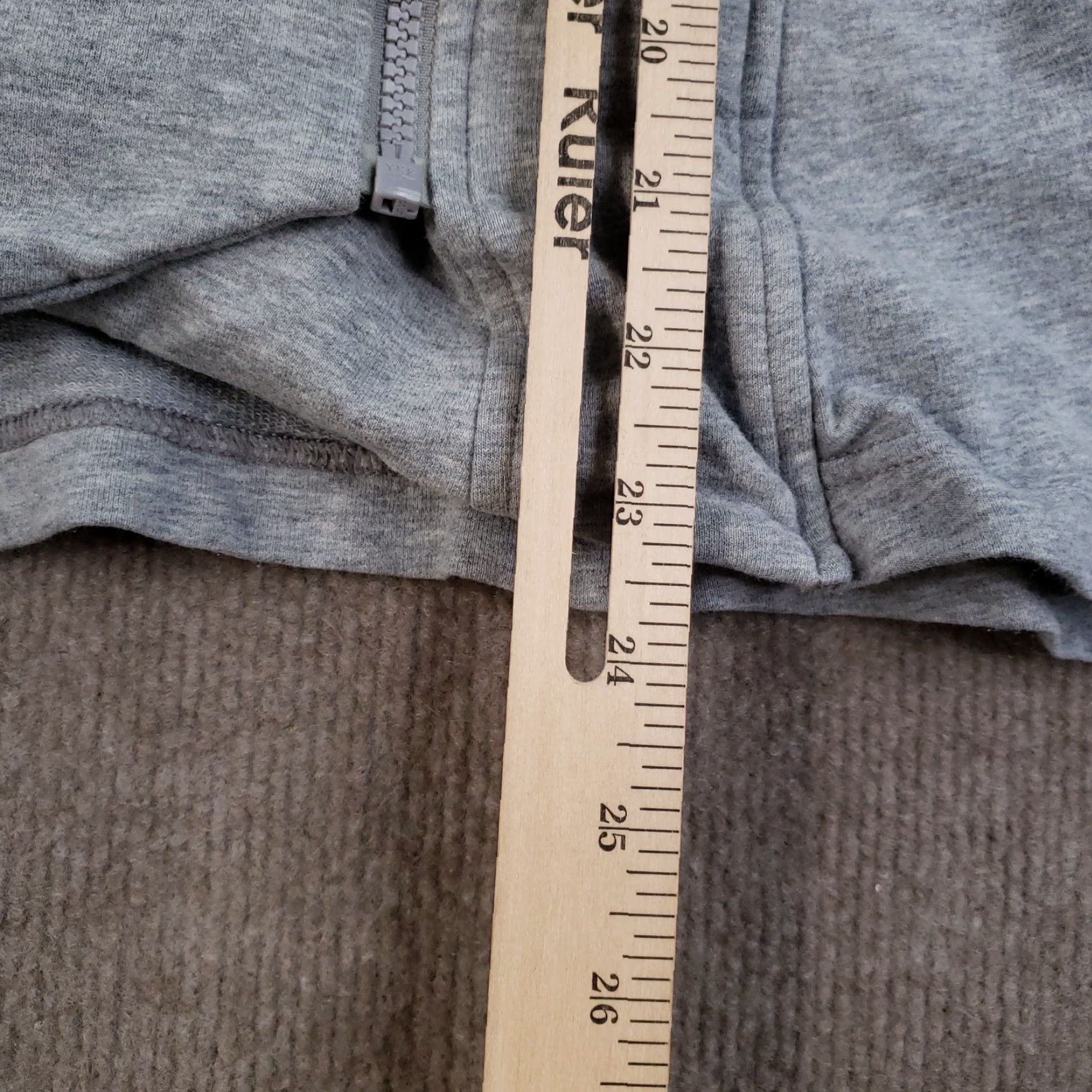 The North Face The North Face Jacket Womens L Gray Asymmetrical Zip Cotton Blend Logo Pockets Size L / US 10 / IT 46 - 4 Thumbnail