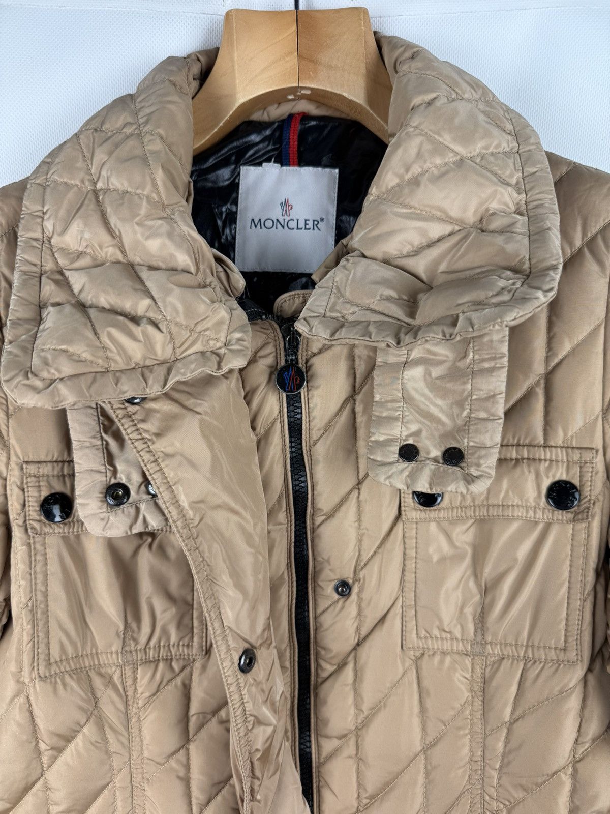 Moncler Moncler Saf Giubbotto Ladies Quilted Down Jacket Size 3 Size L / US 10 / IT 46 - 14 Thumbnail