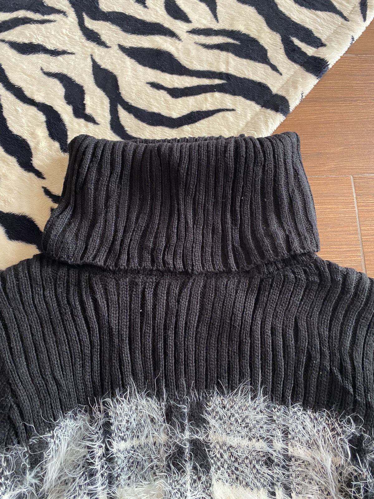 14th Addiction × Beauty Beast × Japanese Brand Japanese Brand Checkered Off-White Turtlenck Knit Dress Size M / US 6-8 / IT 42-44 - 5 Thumbnail
