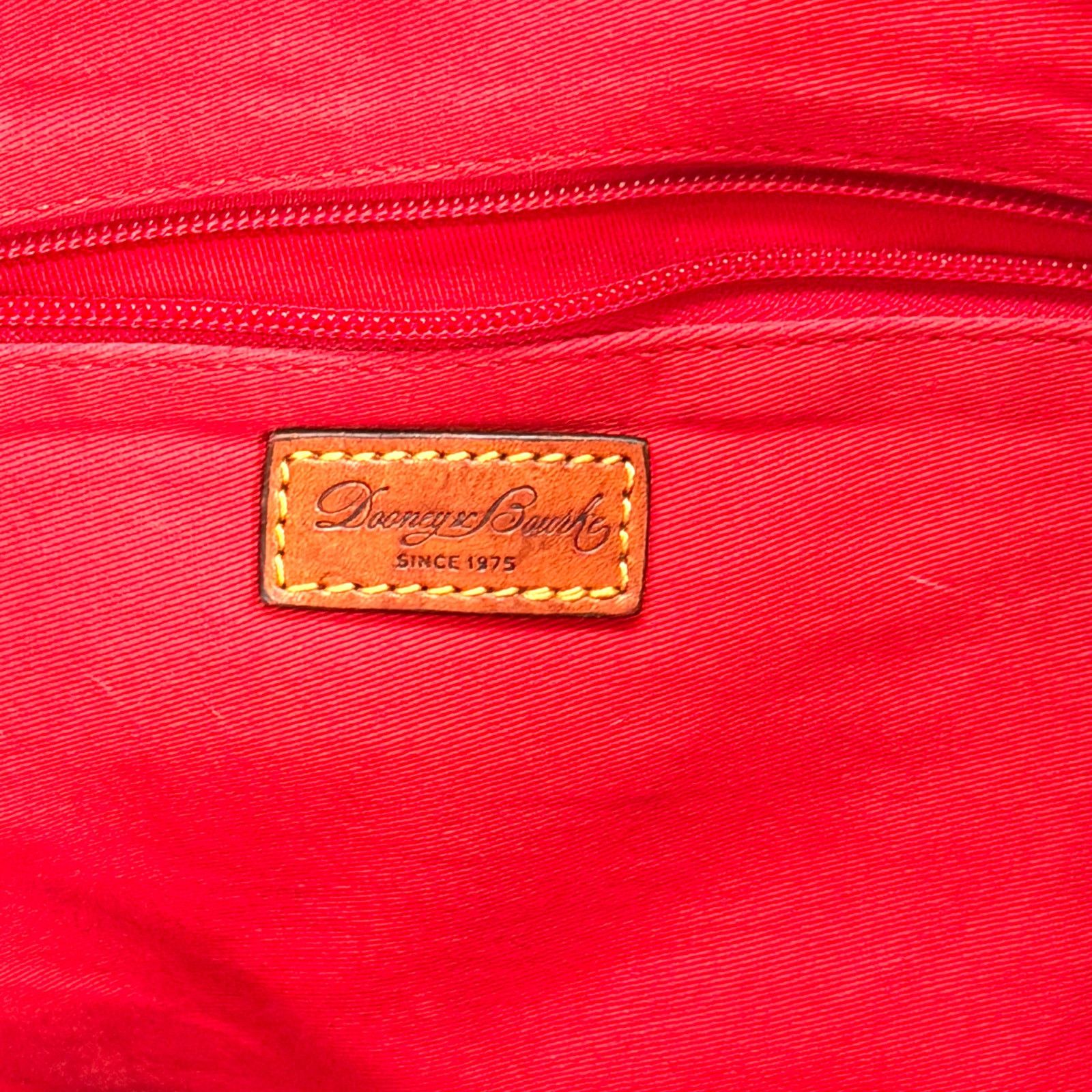 Dooney & Bourke Neon Pink Canvas Shopper Braided Leather Tote Bag Size ONE SIZE - 8 Thumbnail